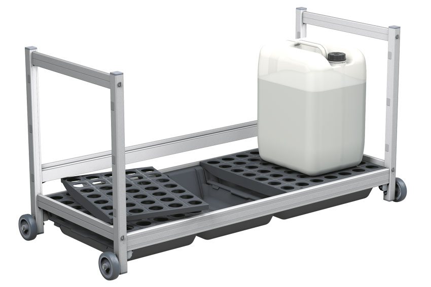 Fermostock 6611 Untertischwagen 860 x 505 x 580 mm mit Auffangbehälter