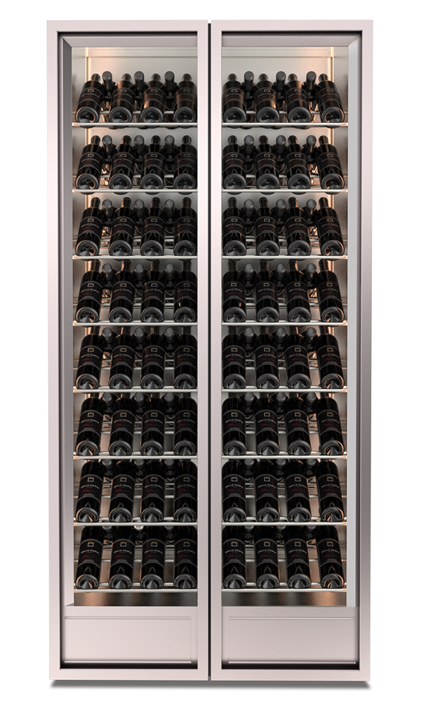 Weinvitrine Della Marta Nova M12 – 112 Flaschen geneigt, Wandversion