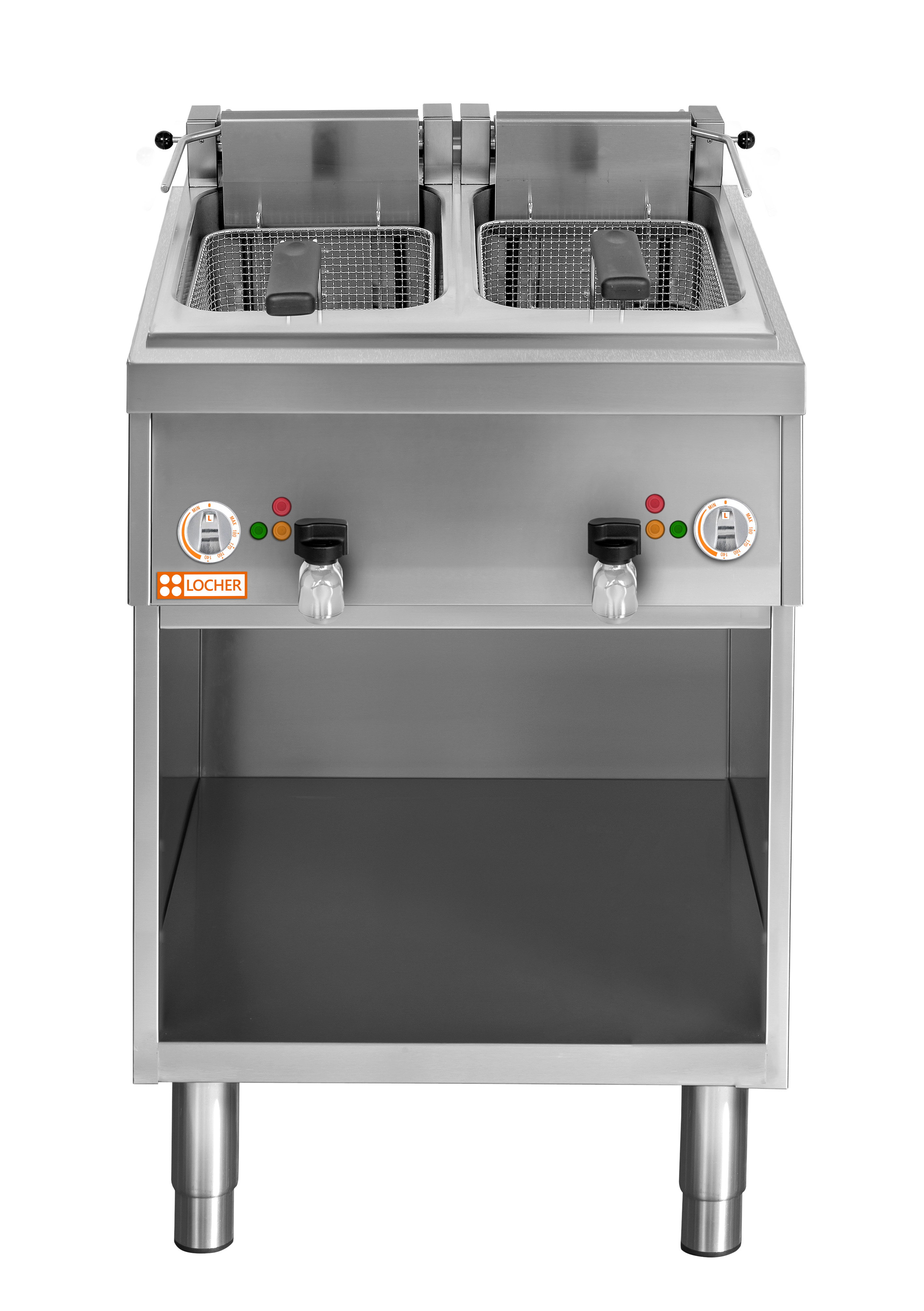 Locher Elektro-Fritteuse Flex 600, 2 Becken, 16 kW, Standgerät