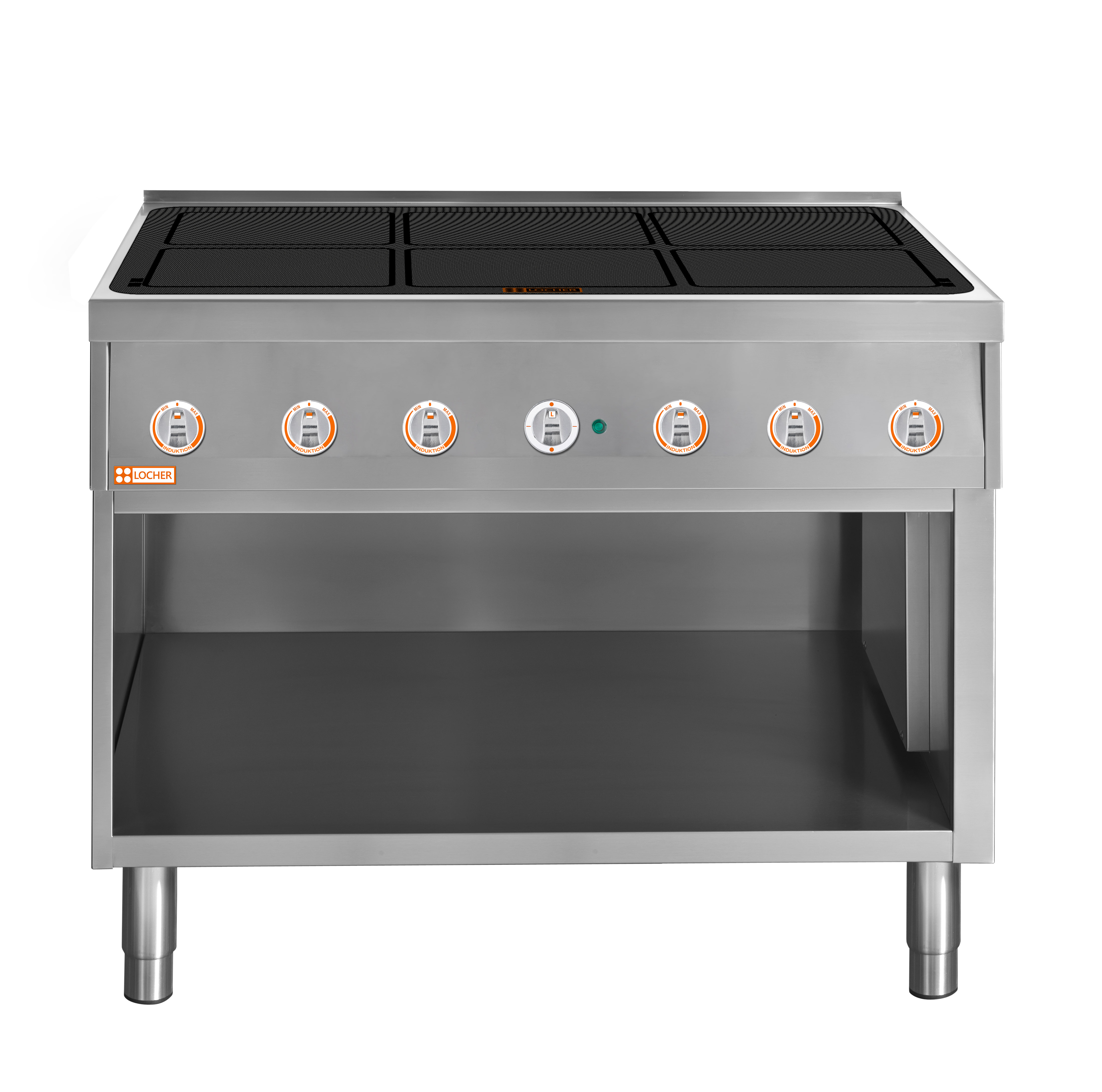 Locher Induktionsherd Stand 850, 6 Kochstellen à 7 kW Flächeninduktion