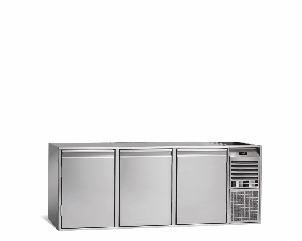 Tiefkühlunterbau GN Premium, 3 Türen, H 700 mm, steckerfertig