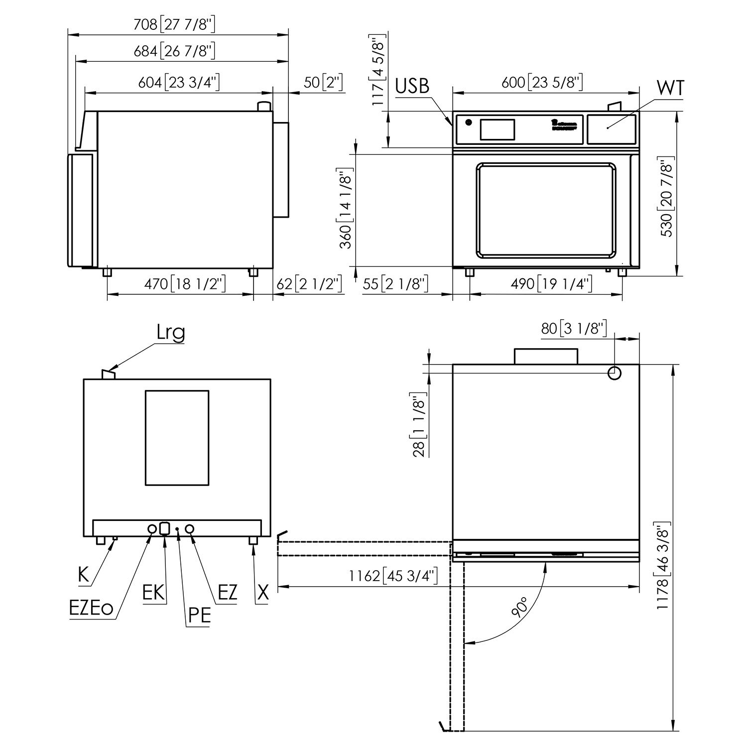 Eloma BACKMASTER, Ladenbackofen, Elektro, 3 x BN43, Türanschlag links