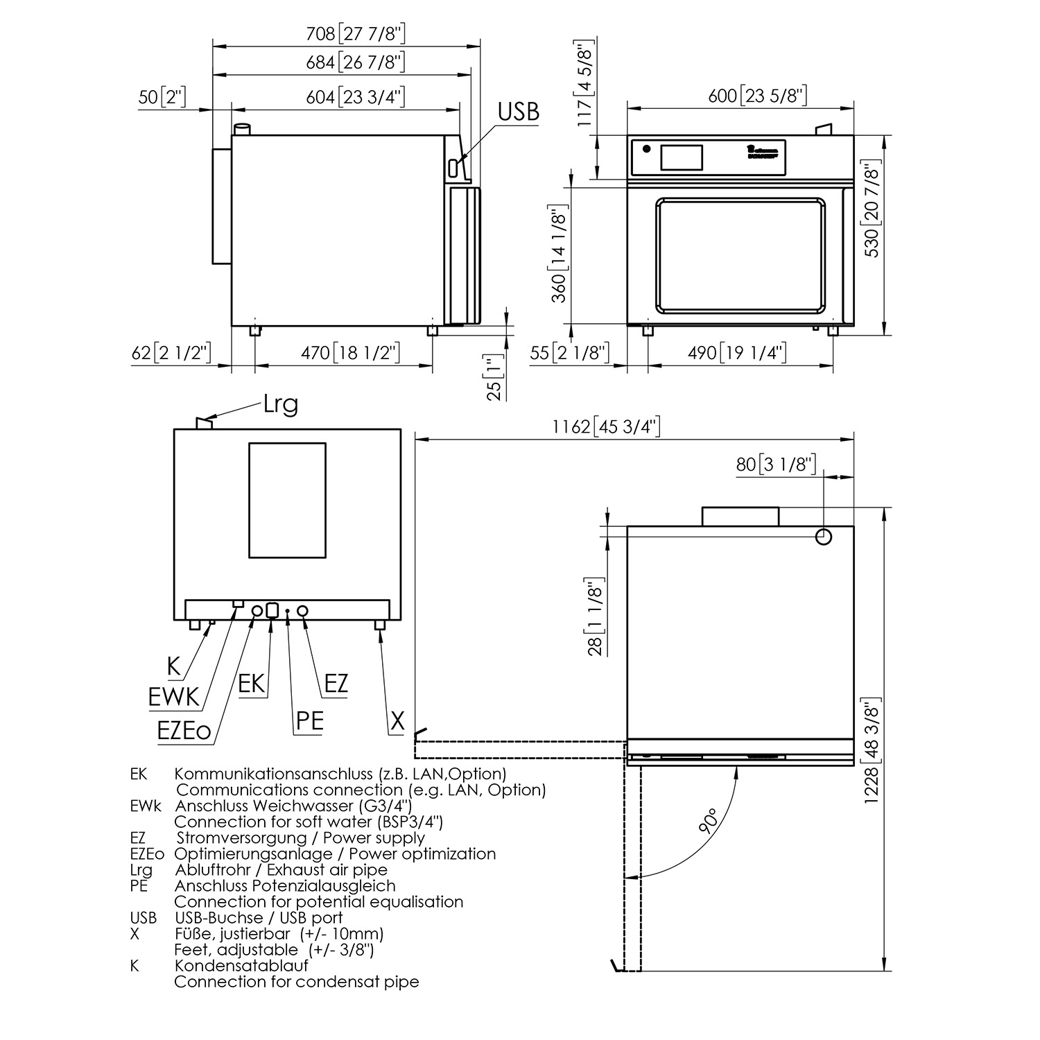 Eloma BACKMASTER, Ladenbackofen, Elektro, 3 x BN43, Türanschlag links