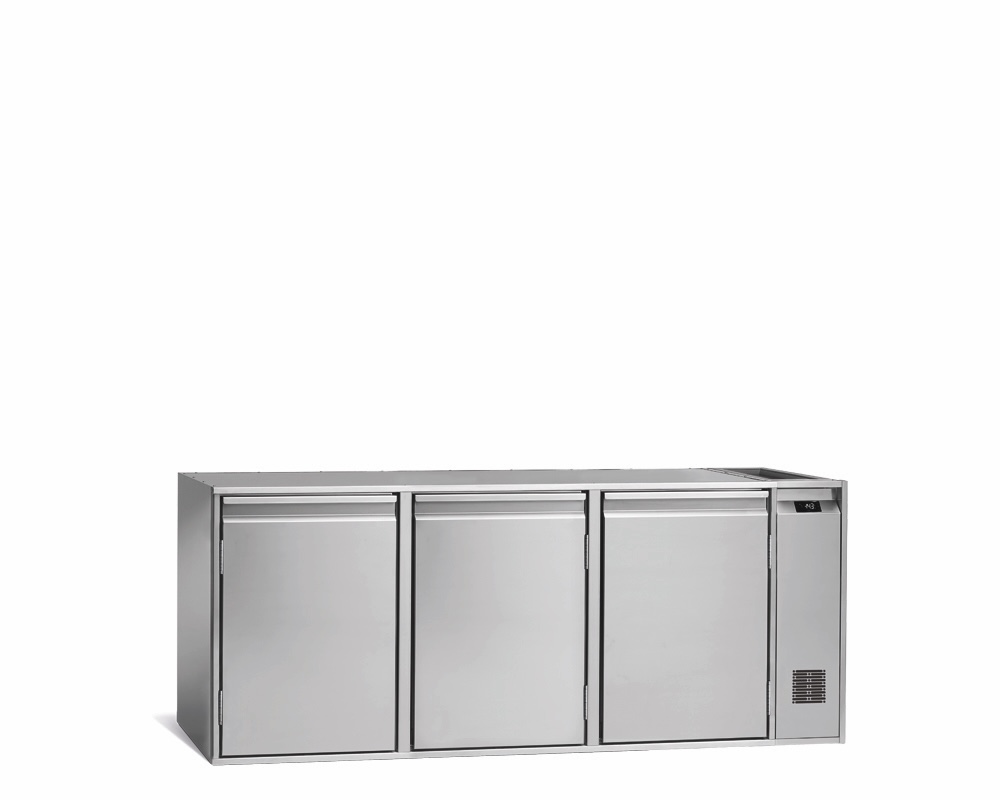 Tiefkühlunterbau GN Premium, 3 Türen, H 700 mm, zentralgekühlt