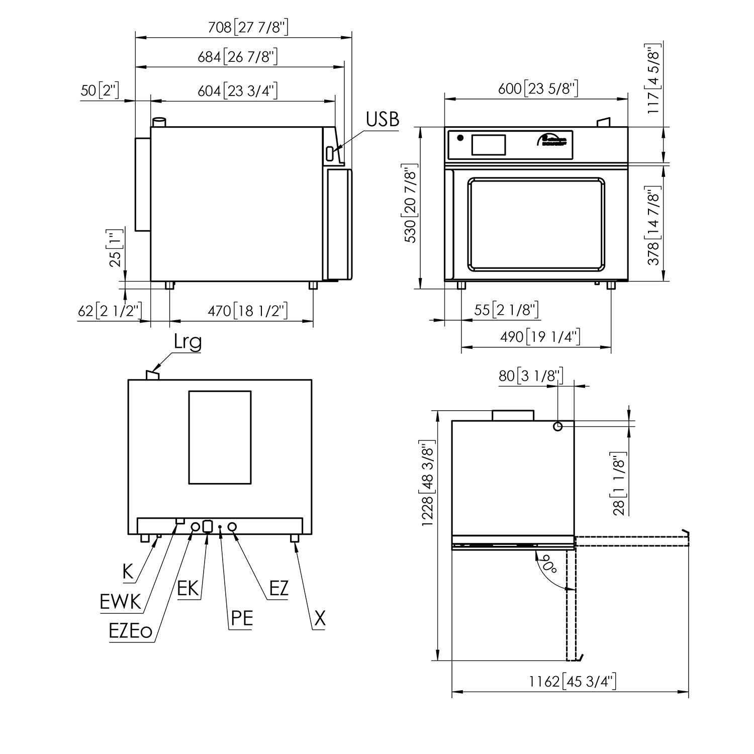 Eloma BACKMASTER, Ladenbackofen, Elektro, 3 x BN43, Türanschlag rechts