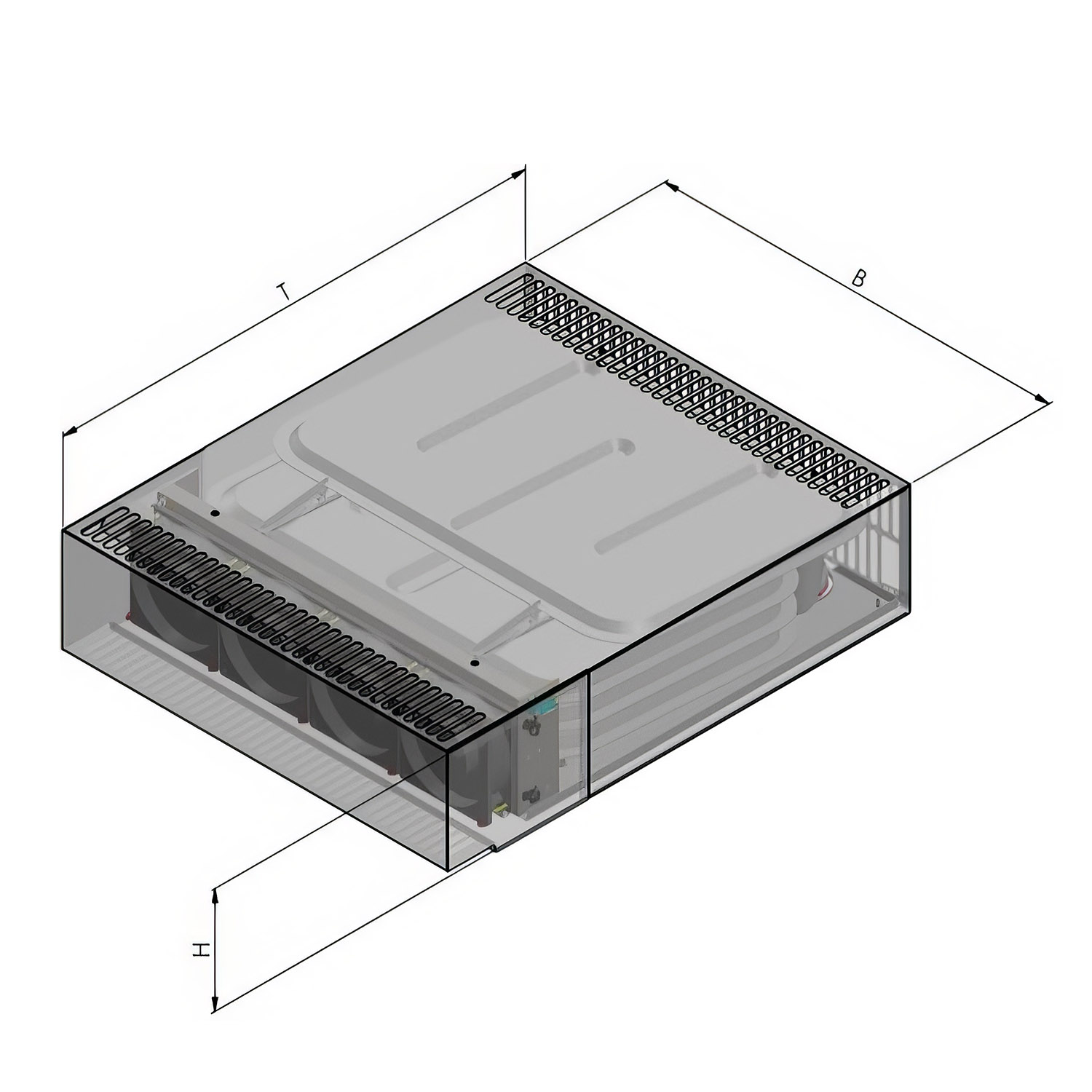 Multi-ko-Kondensationshaube fr JOKER (KH1) - technische zeichnung