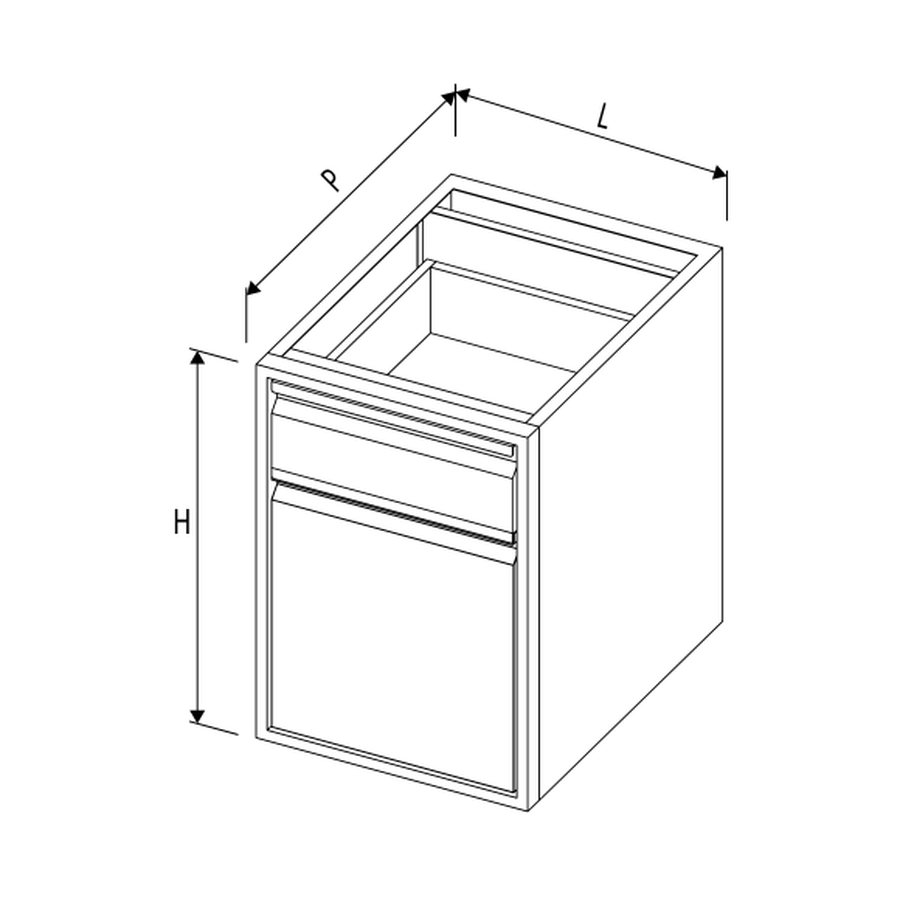 Kaffeemodul mit Kaffeesatzschublade, B 400 × T 660 × H 710 mm – Complementary Line GN Premium