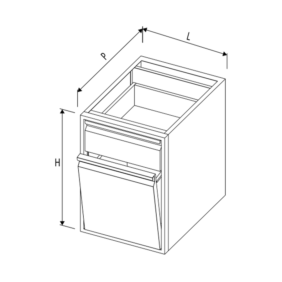 Müllkippschrank und Kaffeemodul