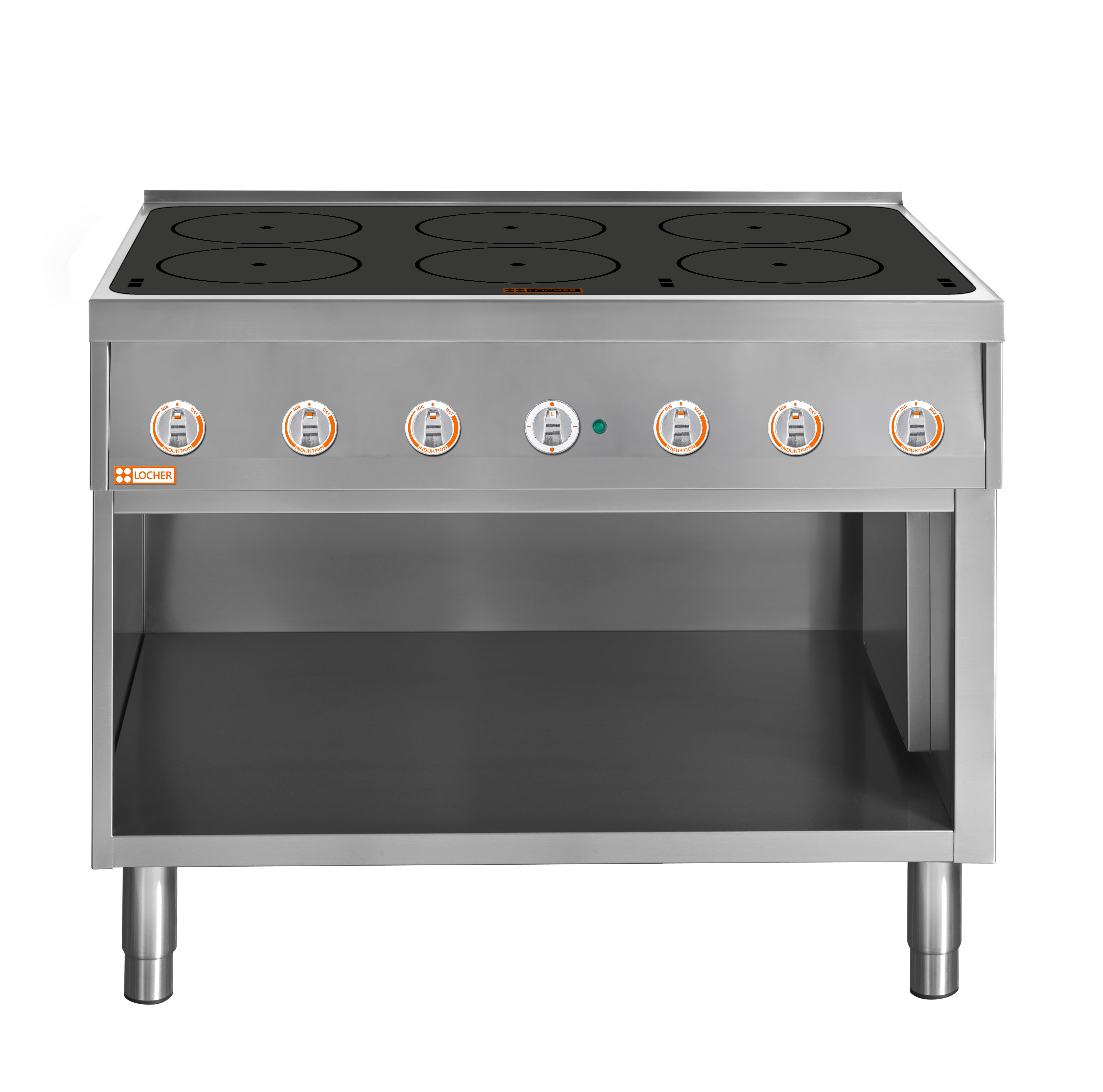 Locher Induktionsherd Stand 700, 6 Kochstellen à 5 kW