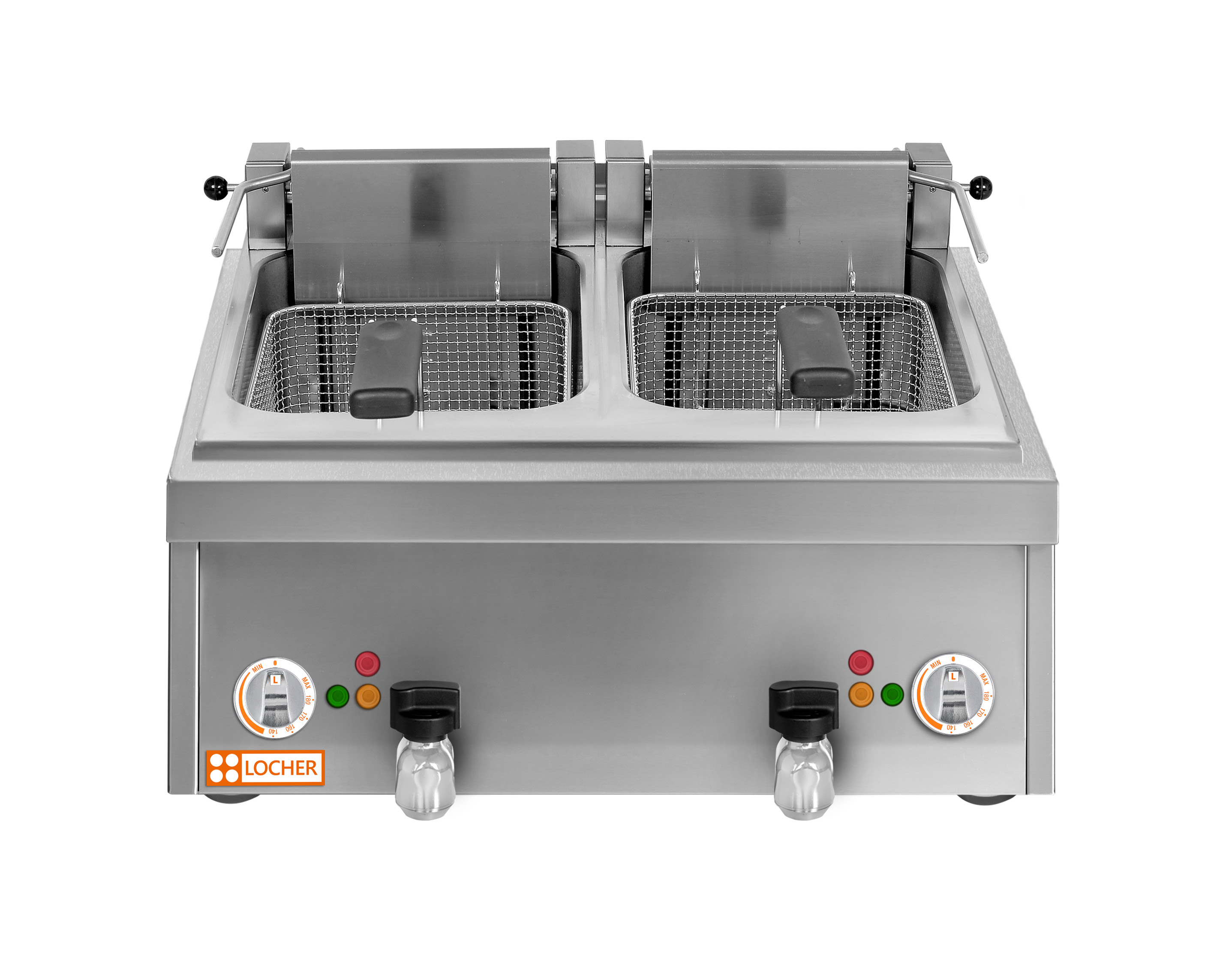 Locher Elektro-Fritteuse Flex 600, 2 Becken, 16 kW, Tischgerät