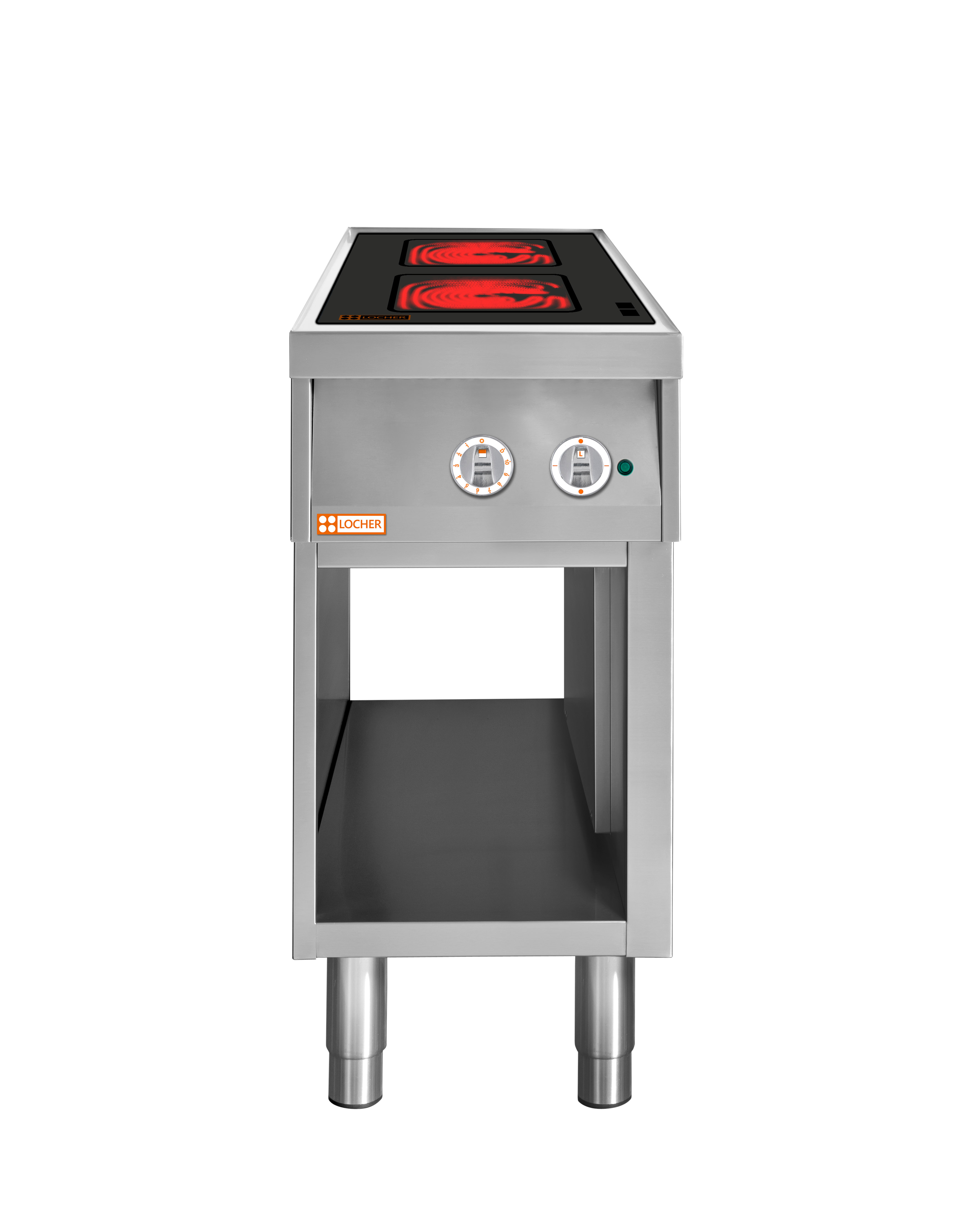 Locher Elektroherd Stand 900B, 2 Kochstellen à 4 kW Strahlheizkörper