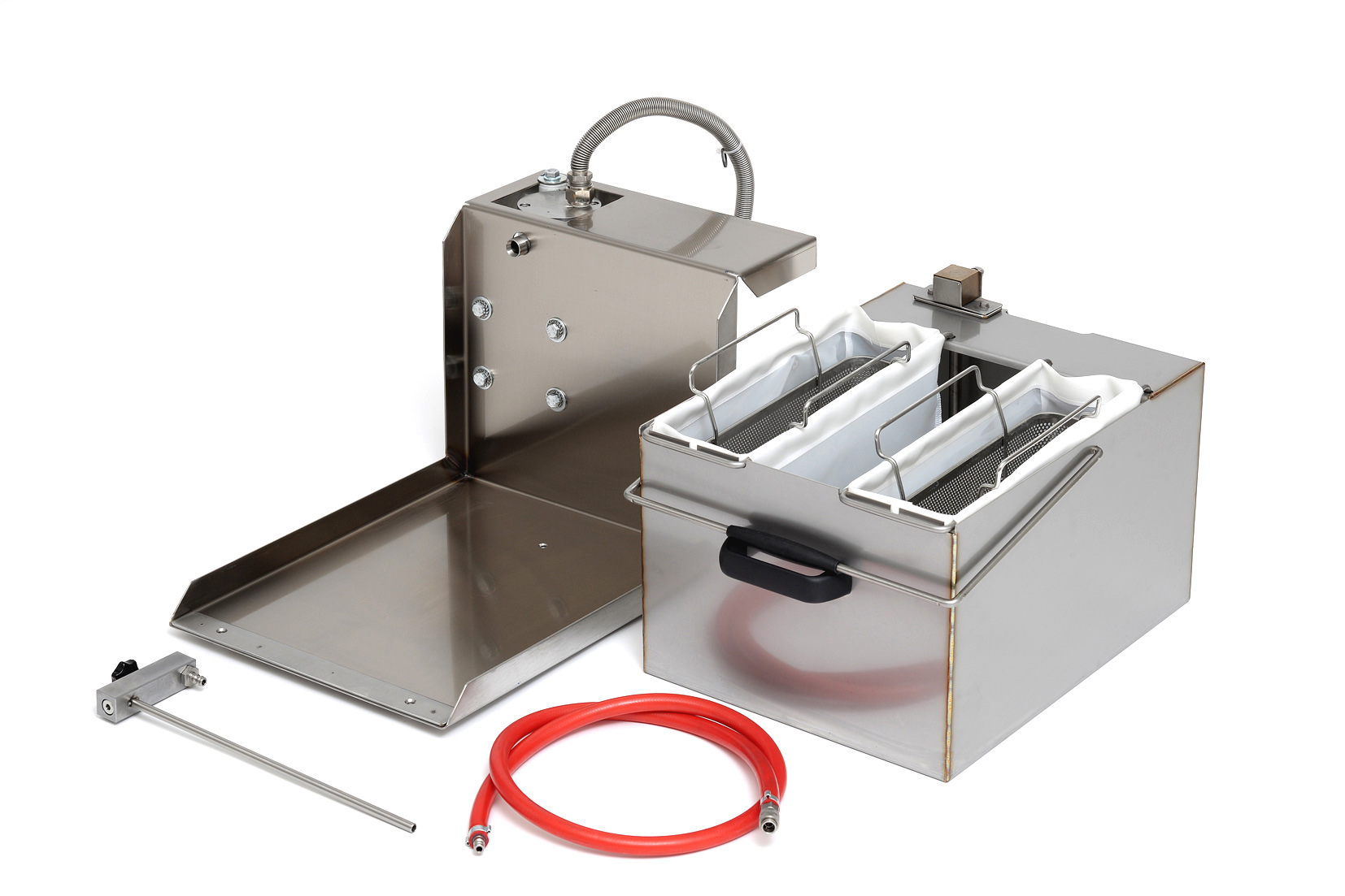 Locher Filtersystem 20 Liter für Fritteuse mit 2 Becken Stand 700