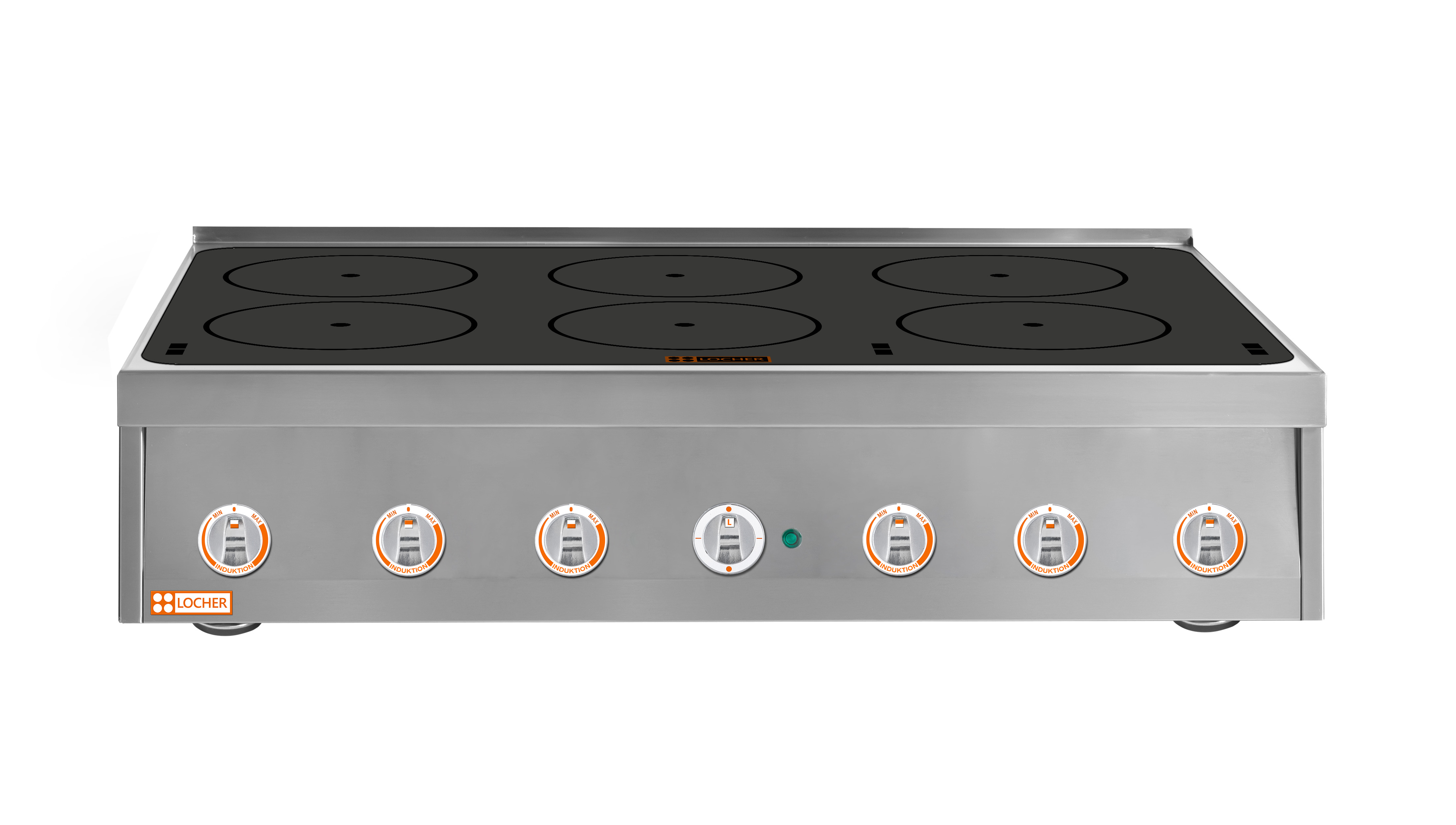 Locher Induktionsherd Flex 700, 6 Kochstellen à 5 kW, Rundspulen