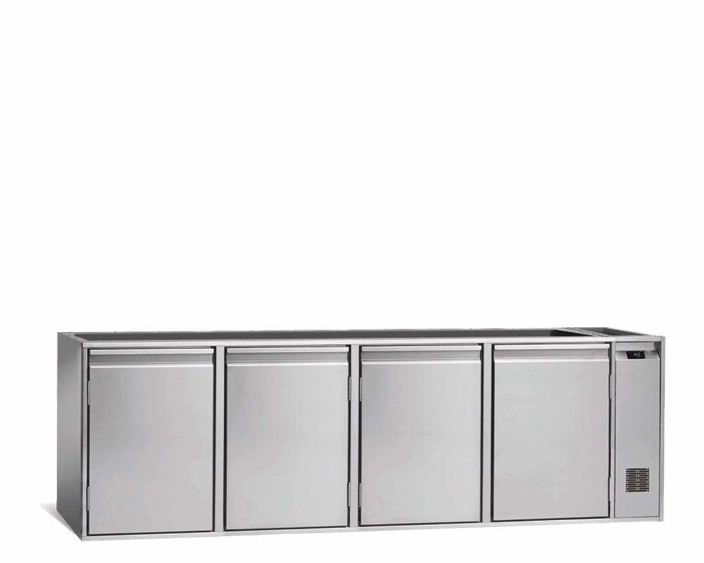 Saladette GN Premium, 4 Türen, H 700 mm, zentralgekühlt