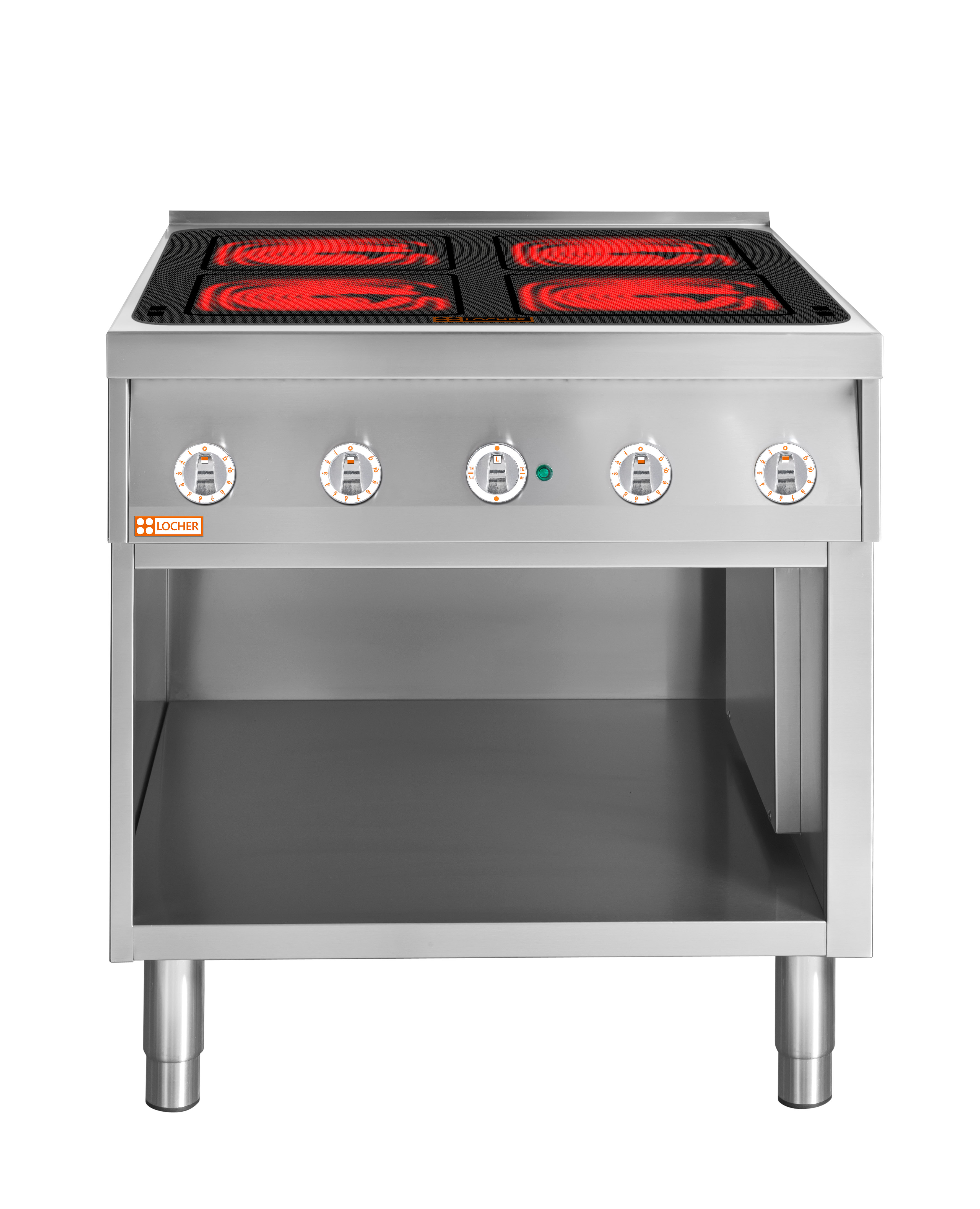 Locher Elektroherd Strahlheizkörper Stand 850, 4 Kochstellen à 4 kW