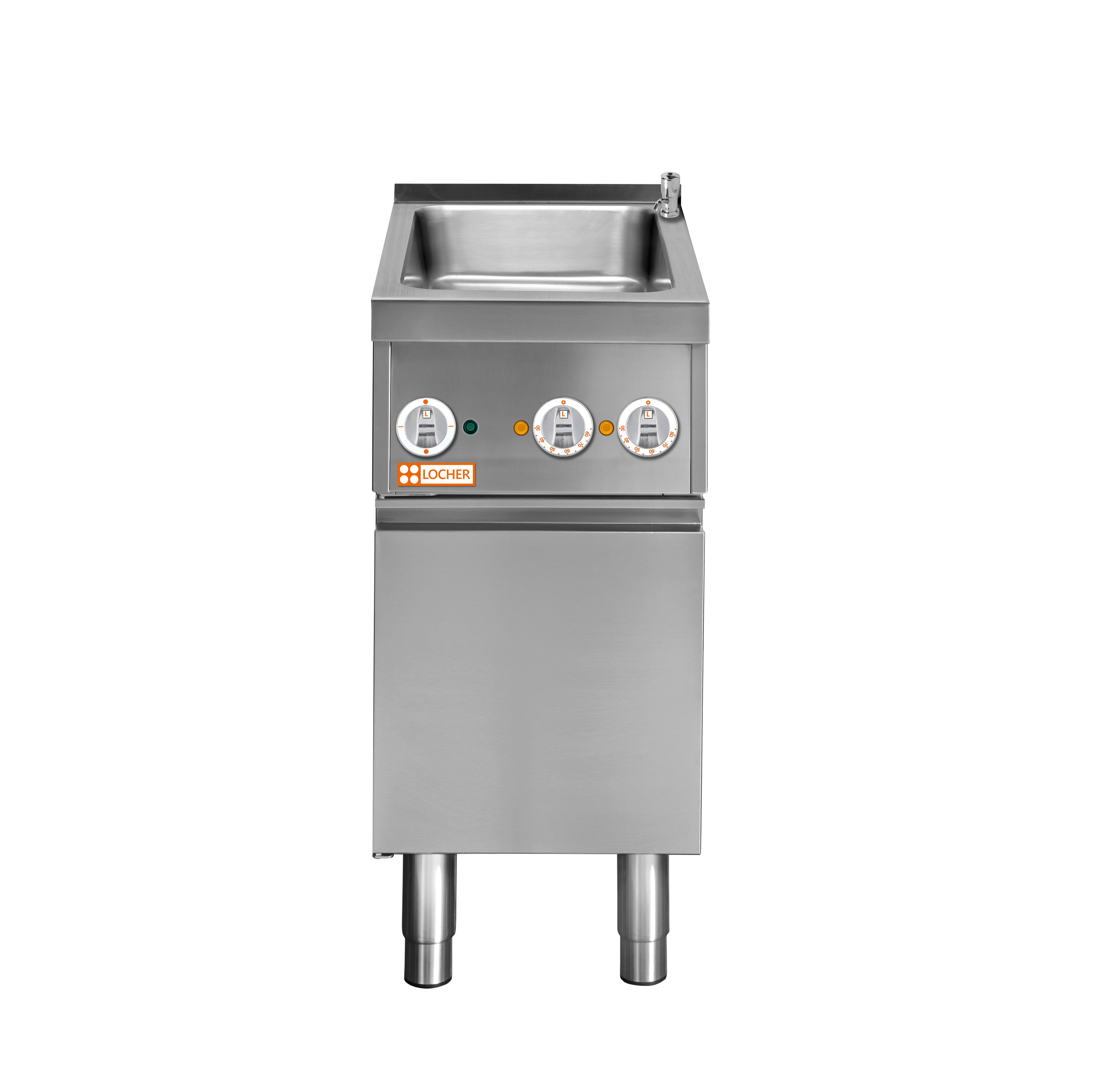 Locher Elektro-Wasserbad Stand 850, GN 4/3 mit Teller-Wärmeschrank