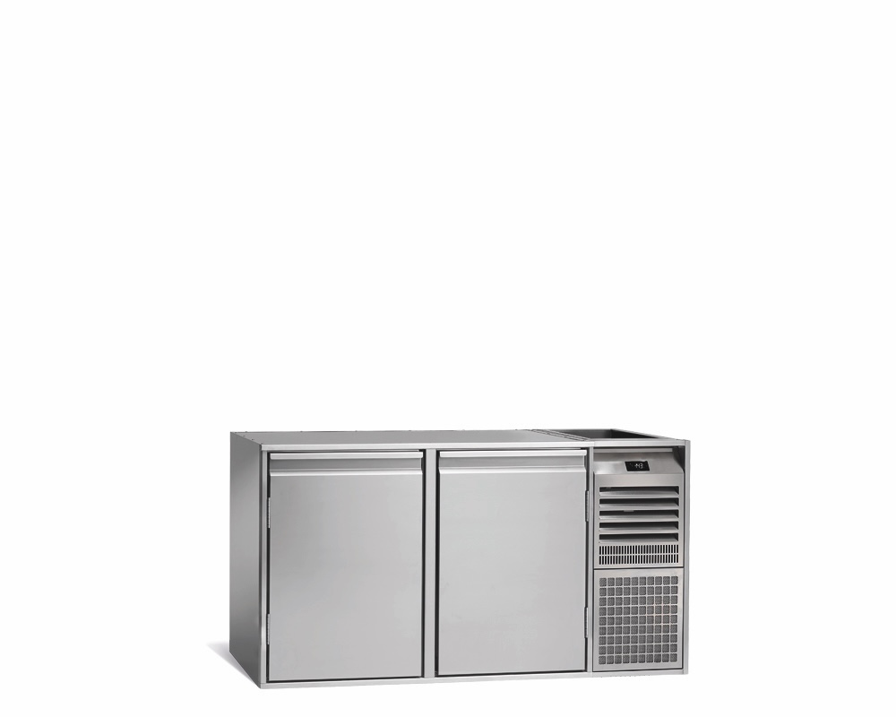 Kühlunterbau GN Premium, 2 Türen, H 700 mm, steckerfertig