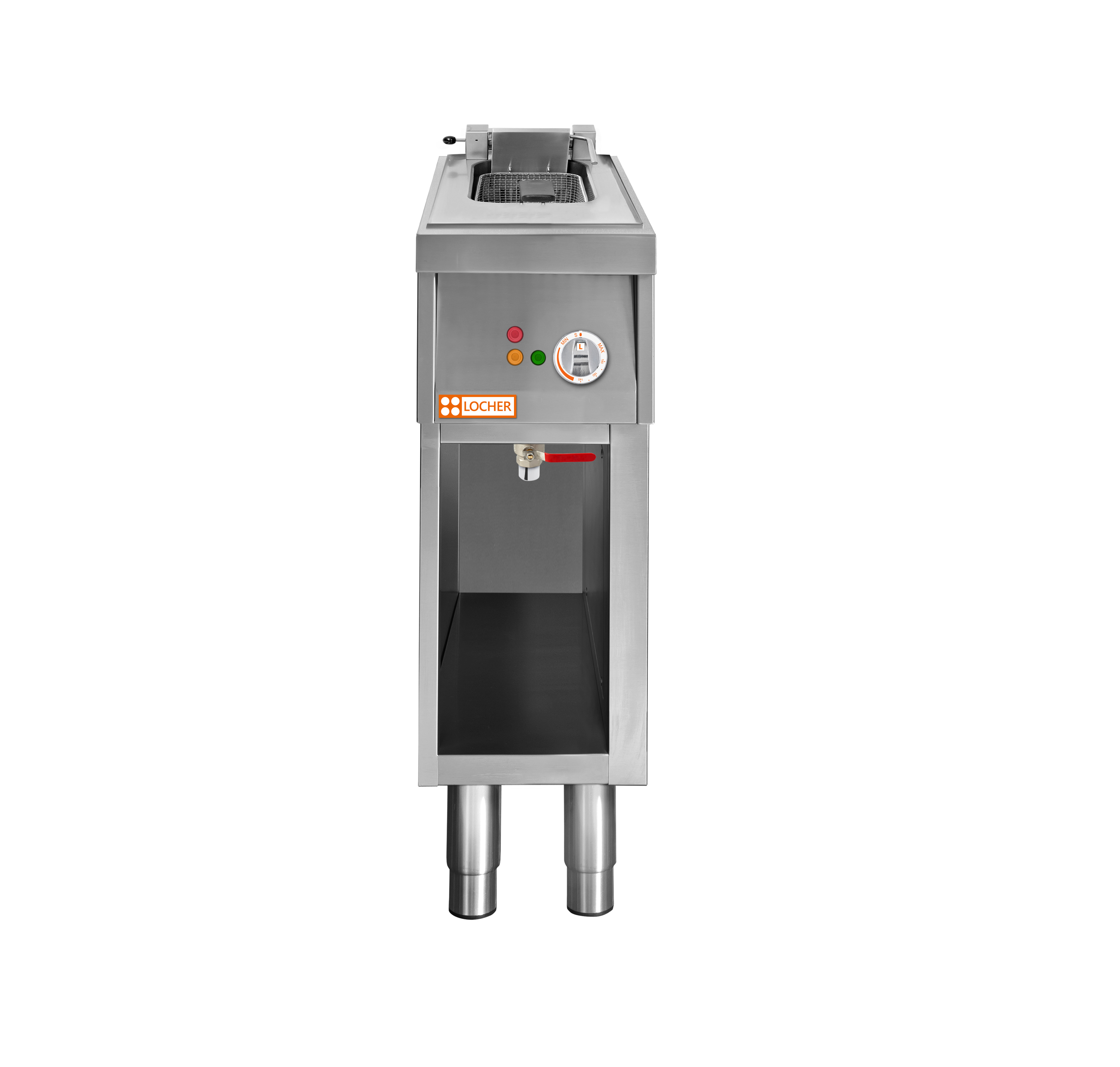 Locher Elektro-Fritteuse Stand 850, 1 Becken 12 Liter, Power