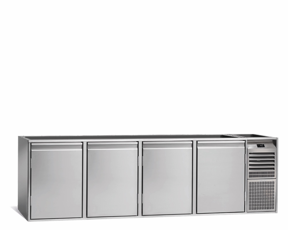 Saladette GN Premium, 4 Türen, H 750 mm, steckerfertig