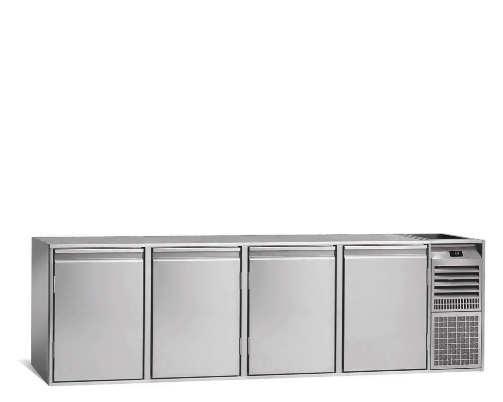 Kühlunterbau GN Premium, 4 Türen, H 750 mm, steckerfertig