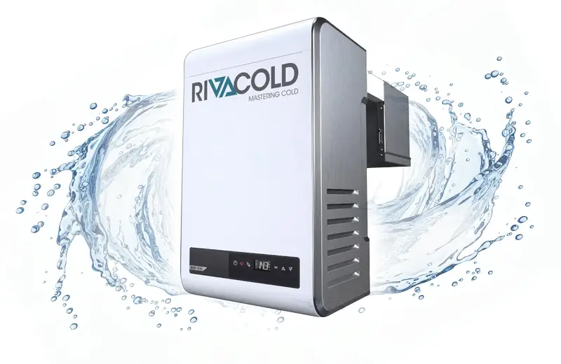 Huckepack-Tiefkühlaggregat RIVACOLD FA-W wassergekühlt 1x250, ca. 445 W, 230 V, steckerfertig