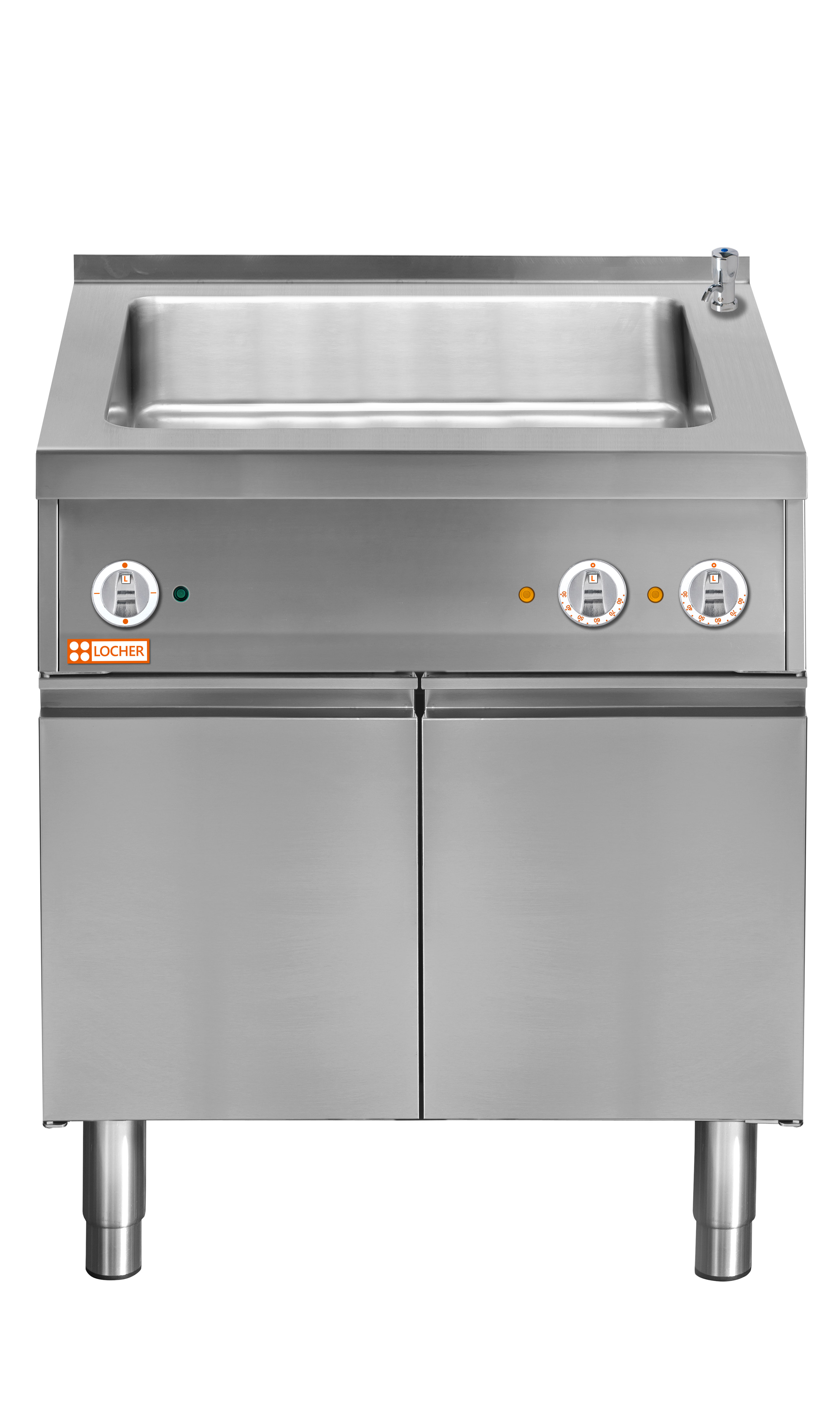 Locher Elektro-Wasserbad Stand 700, GN 2/1 mit Teller-Wärmeschrank