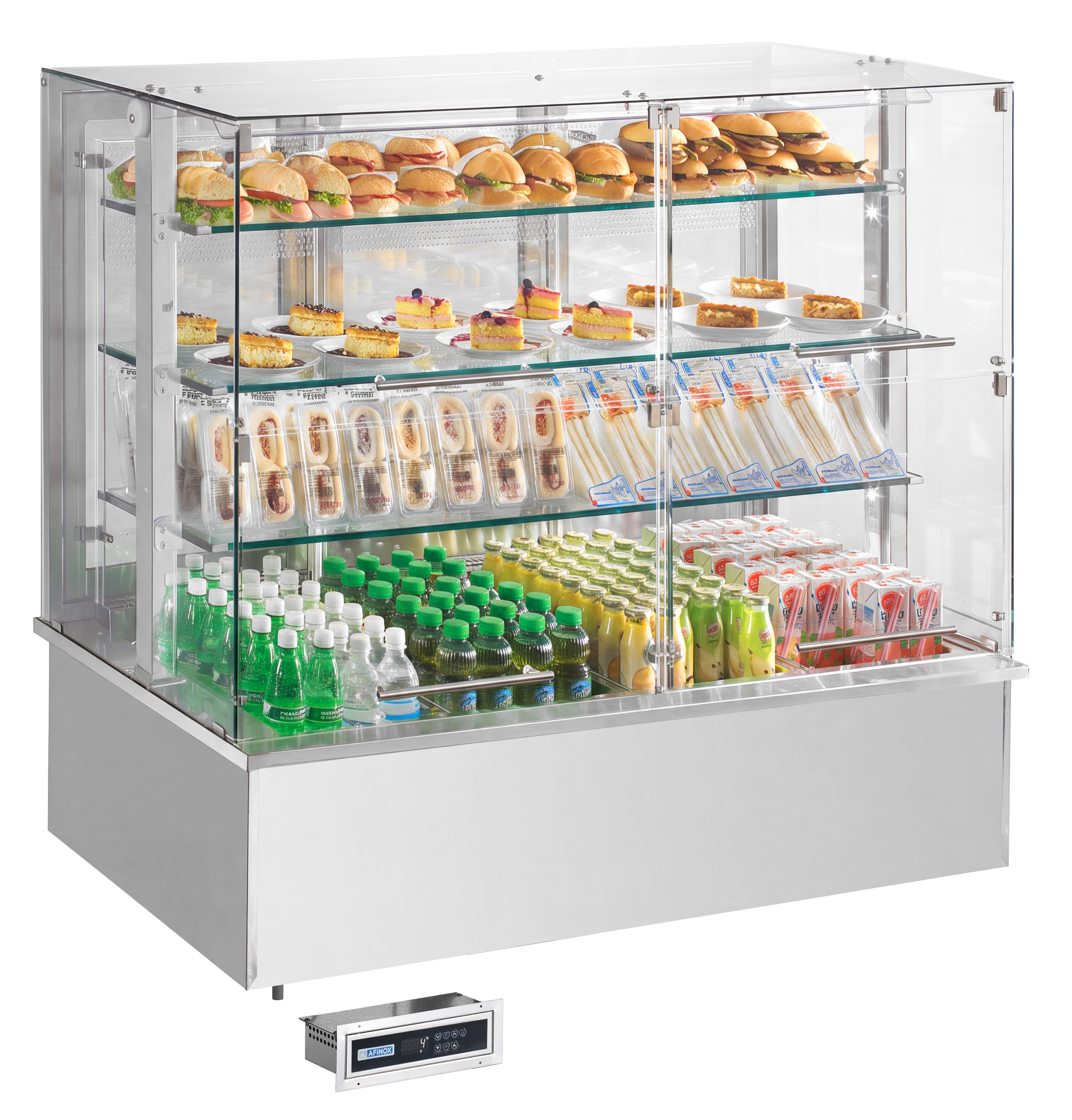 Einbau-Kühlvitrine SOUL PLUS BLUE PLATINUM, 3 x GN 1/1 (Klappen), ohne Aggregat