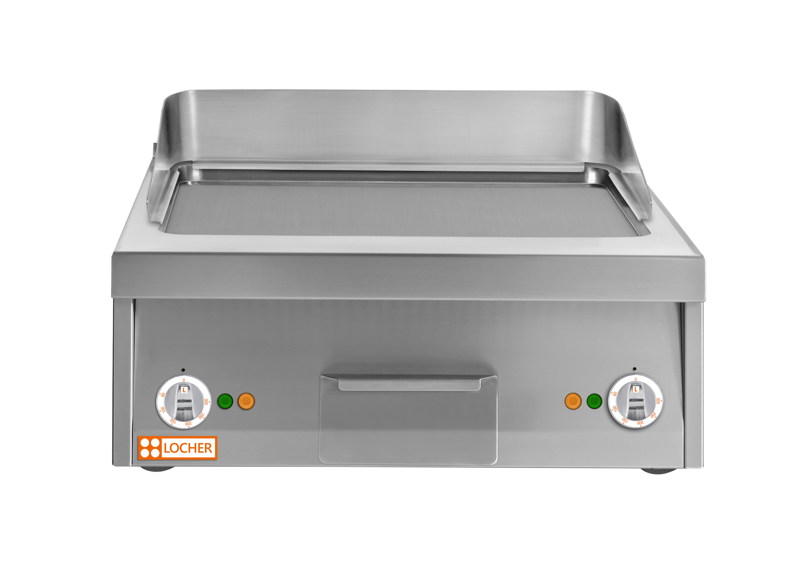 Locher Elektro-Bratplatte 600 Flex 600, Stahl, glatt