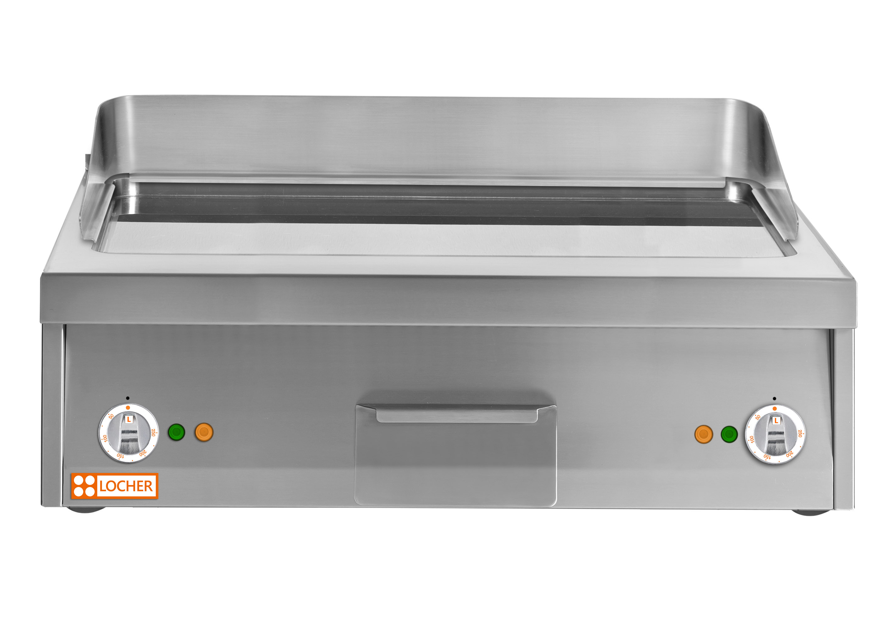Locher Elektro-Bratplatte 800 Flex 600, hartverchromt, glatt
