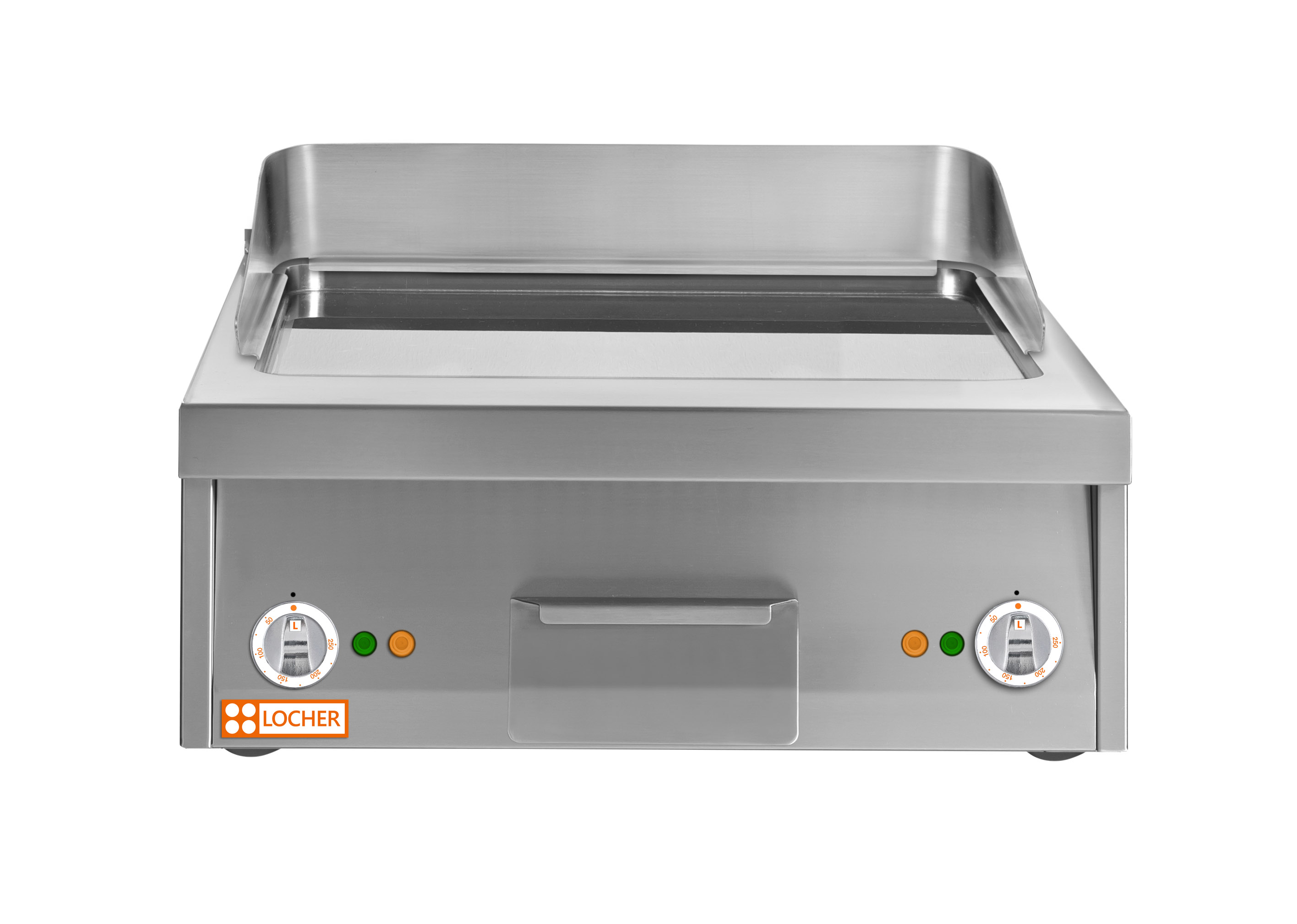 Locher Elektro-Bratplatte Flex 700, 600 mm, hartverchromt glatt