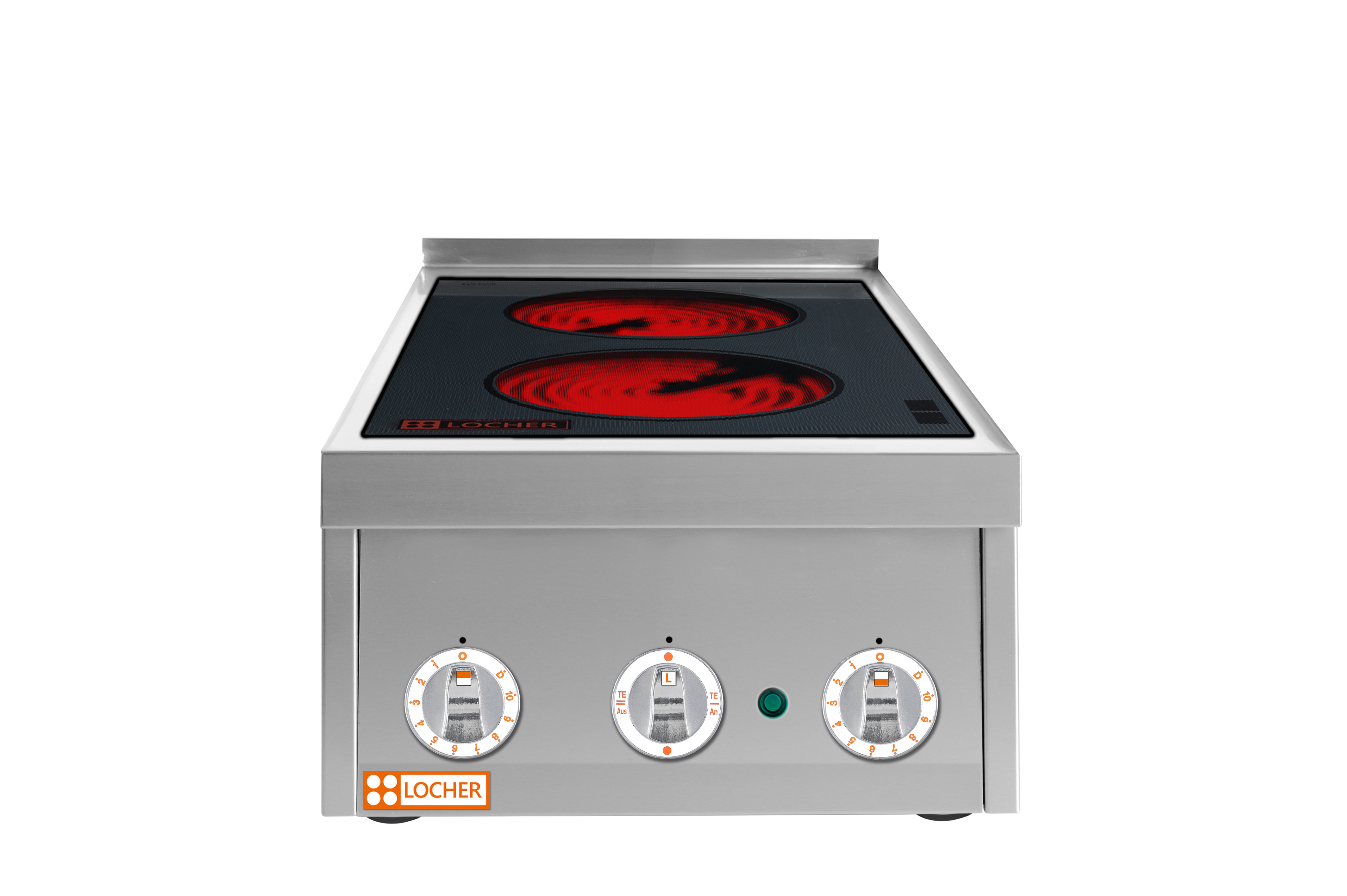 Locher Elektroherd Flex 700, 2 Kochstellen à 3 kW mit Topferkennung