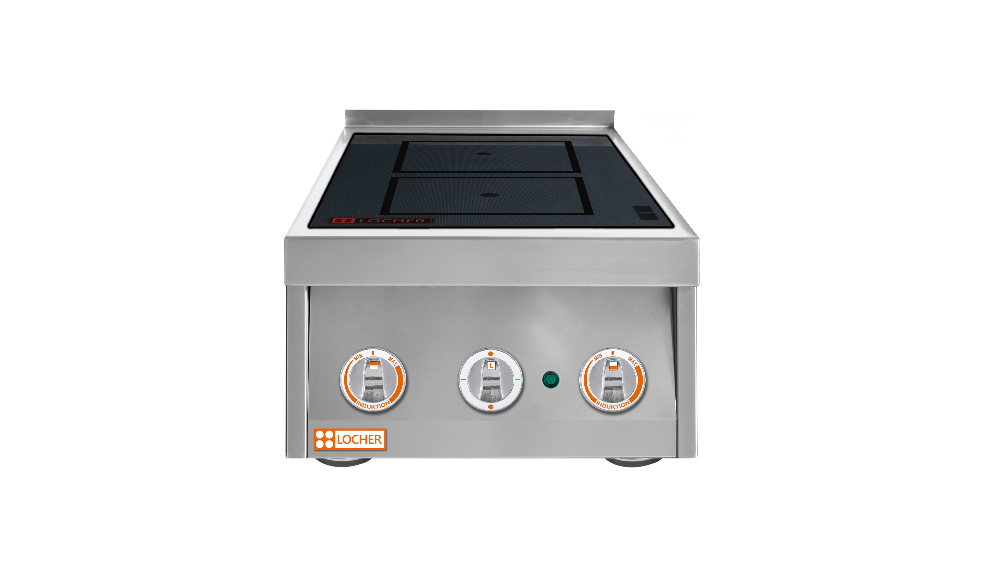 Locher Induktionsherd Flex 700, 2 Kochstellen à 5 kW, flächendeckende Spulen