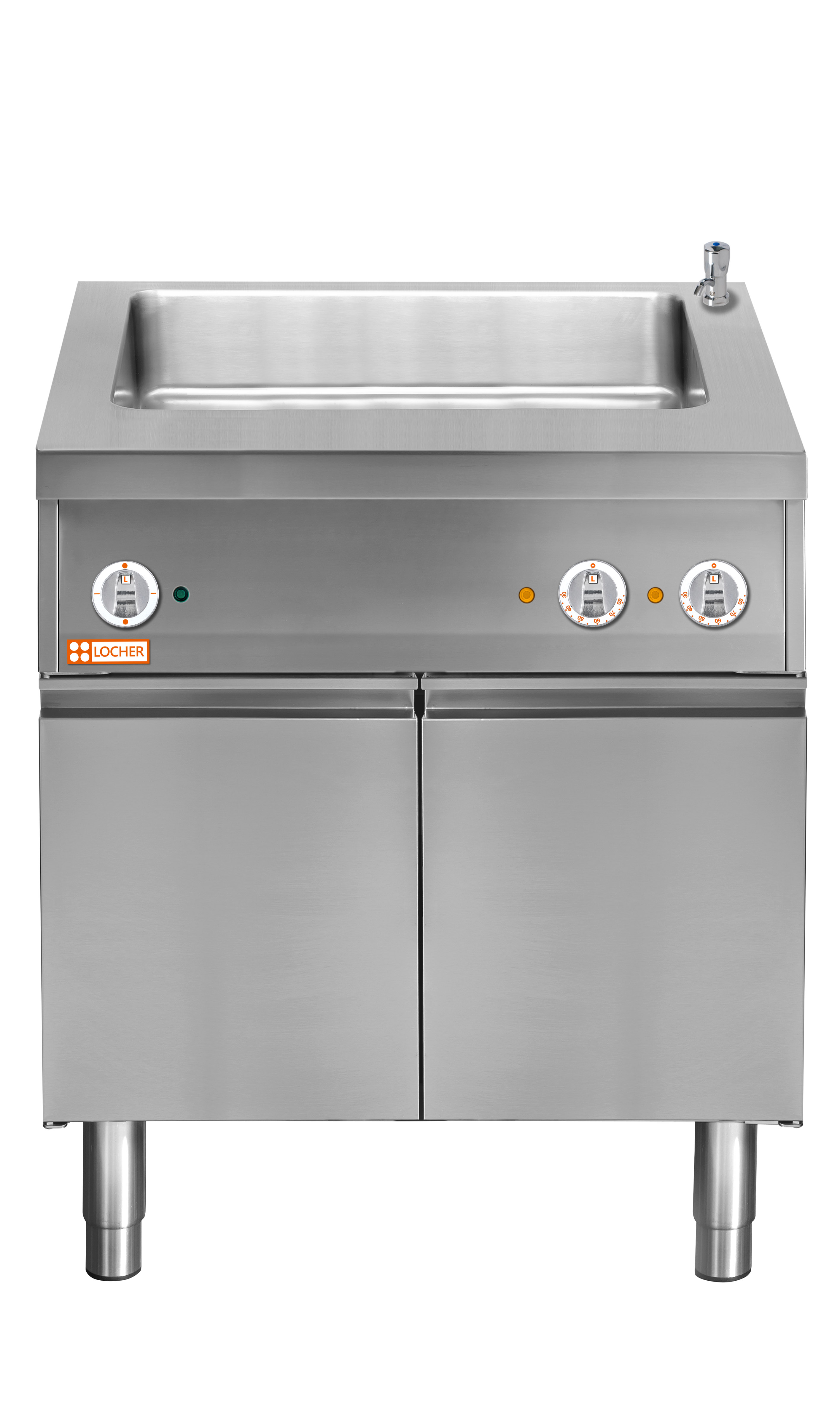 Locher Elektro-Wasserbad Stand 900B, GN 2/1 mit Teller-Wärmeschrank