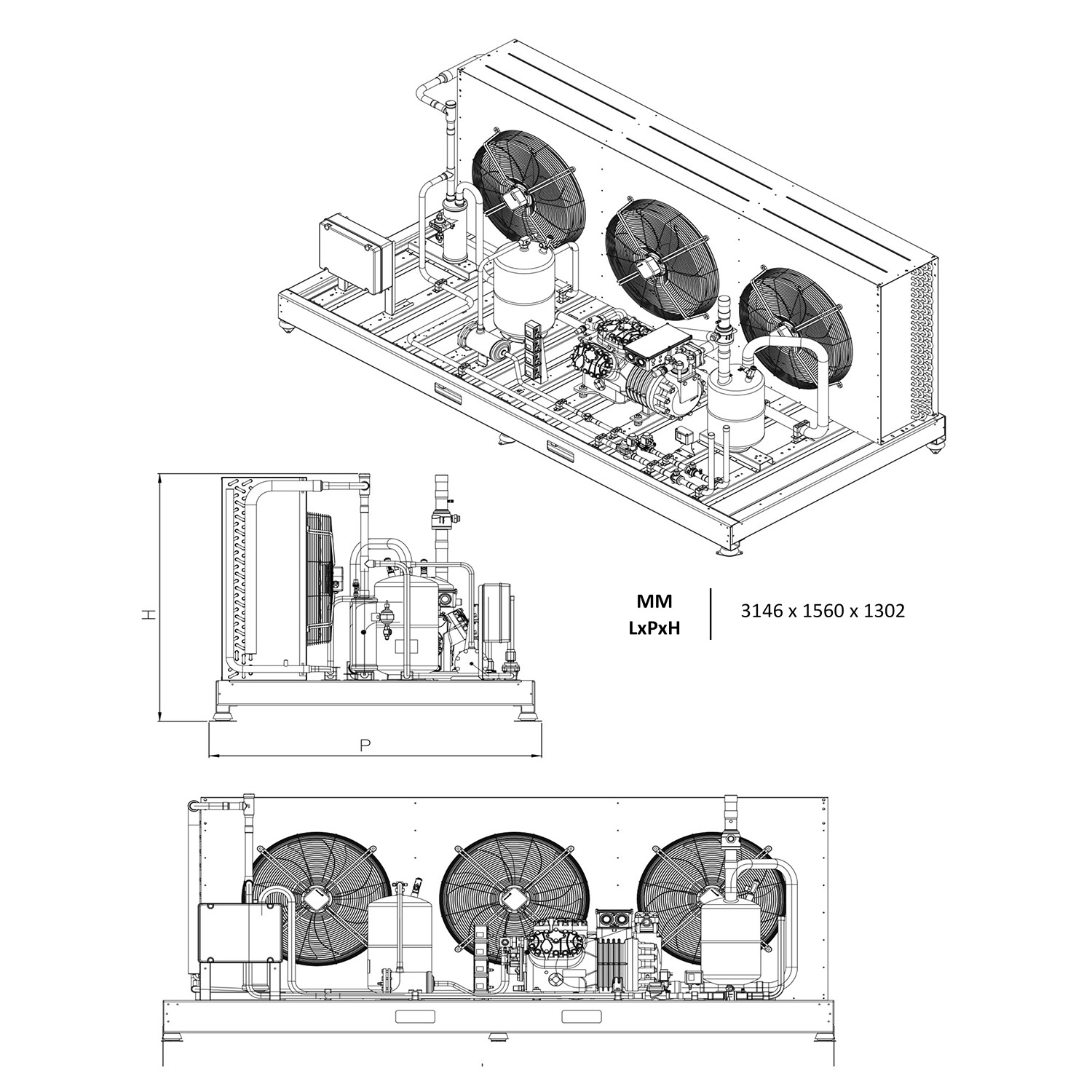 Kälteaggregat 25HP – R449A