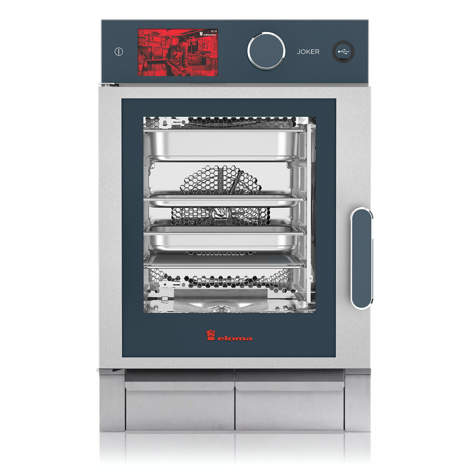 Eloma-Joker-Heissluftdmpfer-ST-Bedienung Oben-Linksanschlag-Frischdampfsystem-mobile-Edition-Serie-20