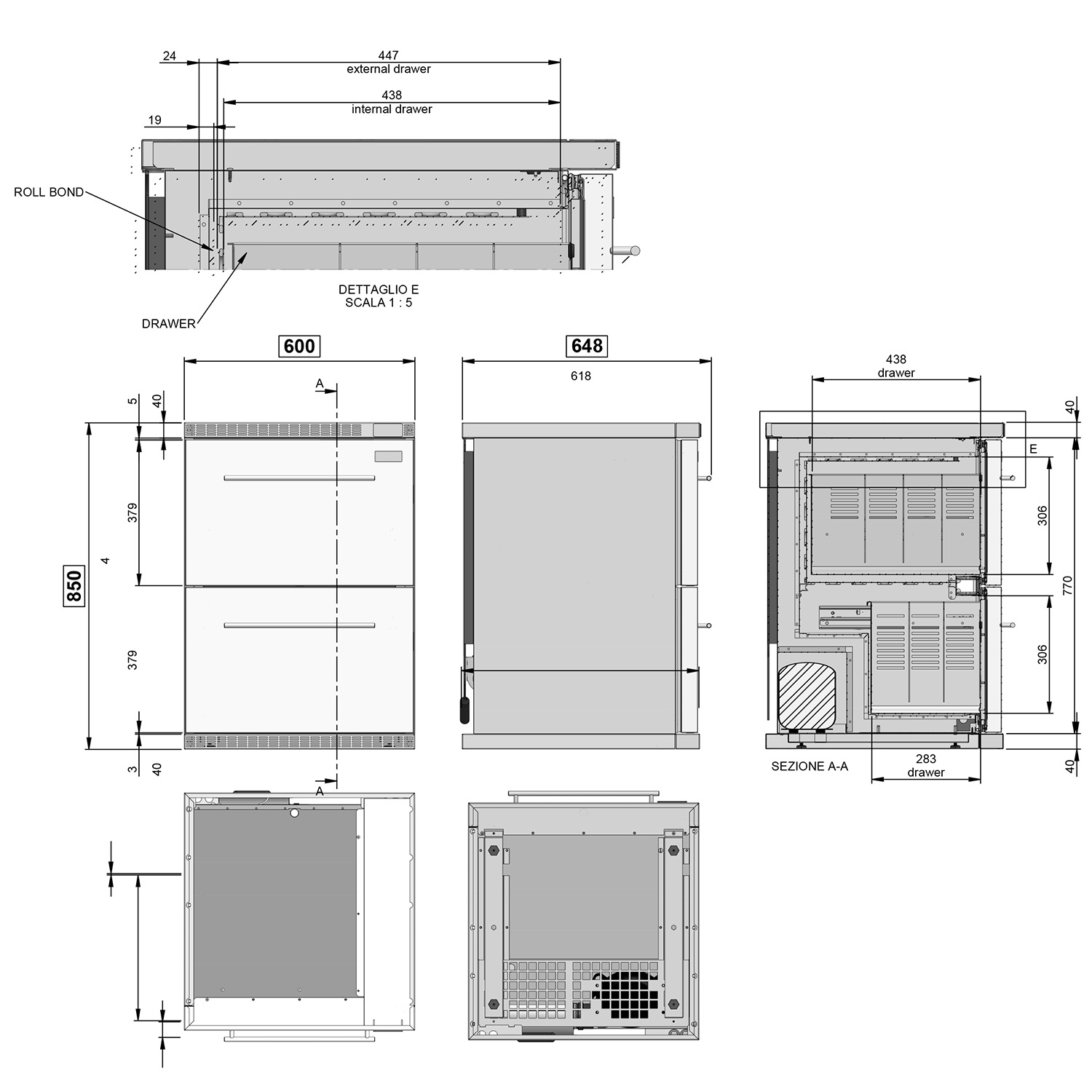 Gewerbetiefkühlschrank OBERSTDORF 2 TK140-2-Z, Steckerfertig