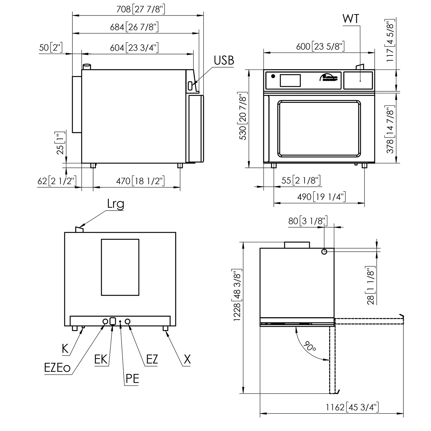 Eloma BACKMASTER, Ladenbackofen, Elektro, 3 x BN43, Türanschlag rechts