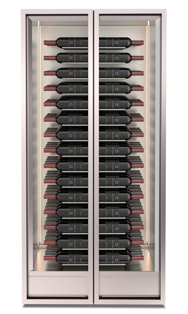 Weinvitrine Della Marta Nova H10 – 60 Flaschen liegend, schmale Bauform