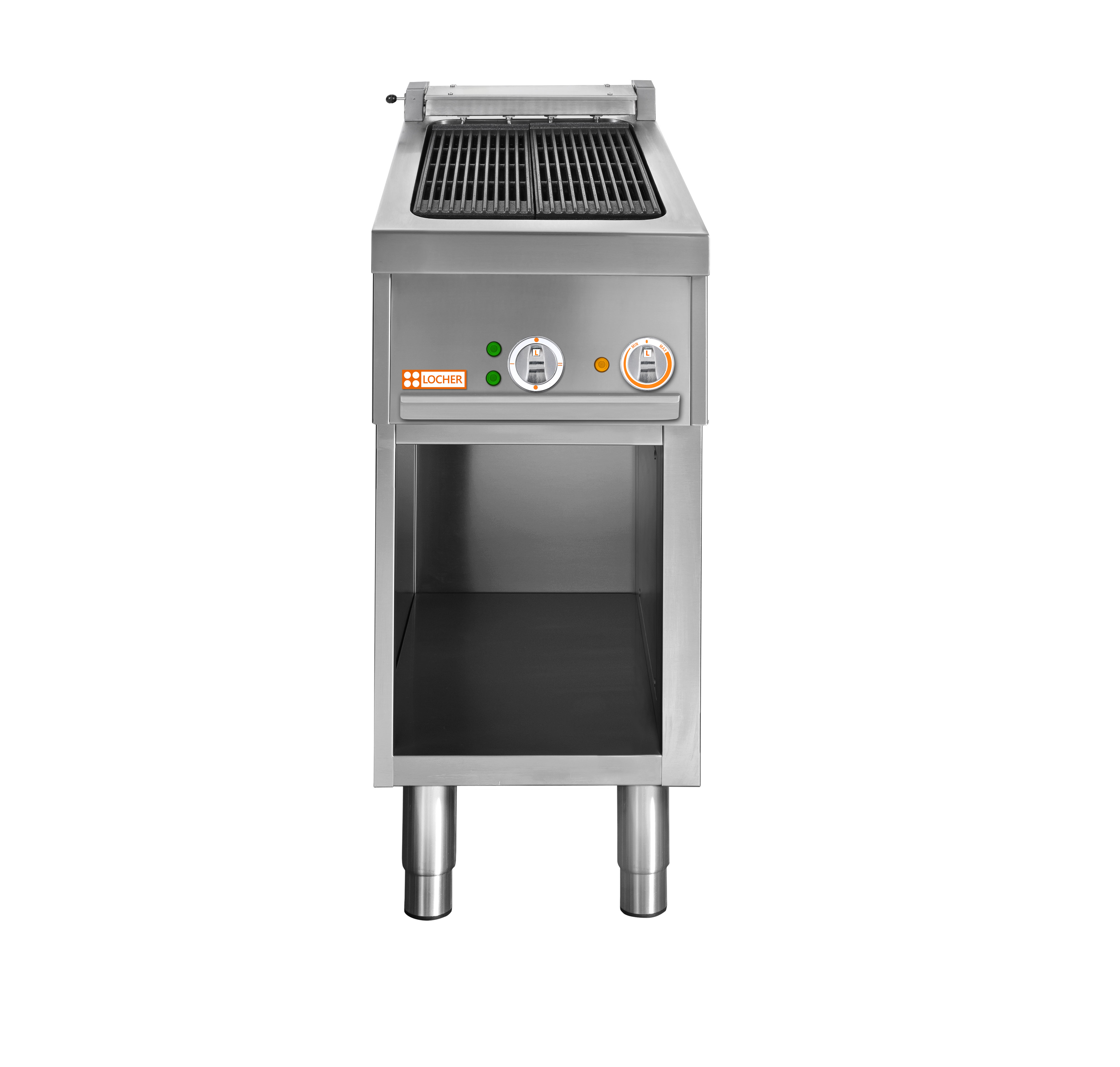 Locher Elektro-Steakgrill Rustica Stand 700, 400 mm mit Lavastein