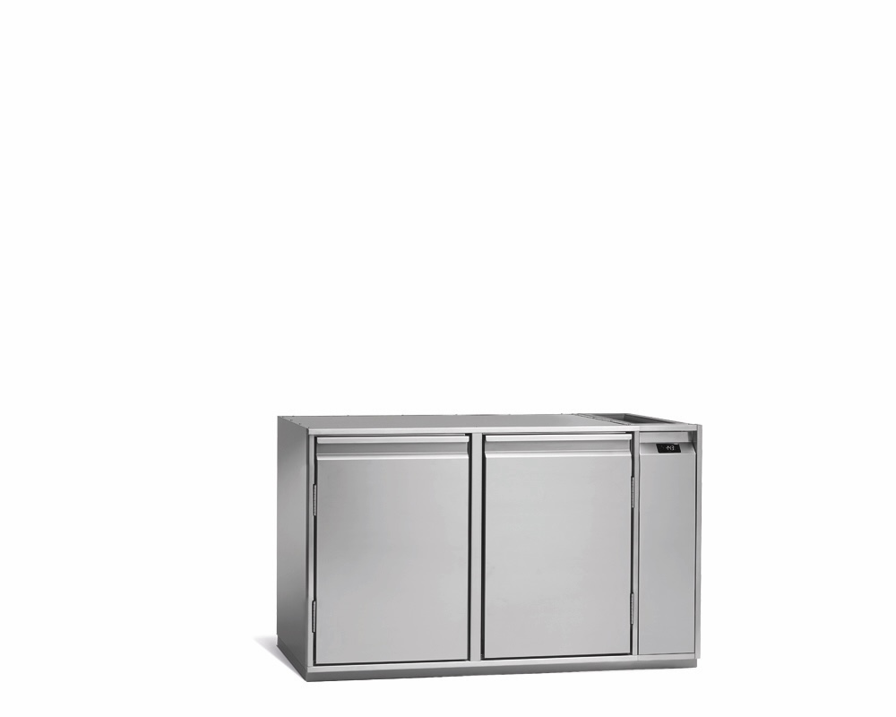 Getränkekühltisch AT, 2 Türen, H 815 × T 580 mm, zentralgekühlt