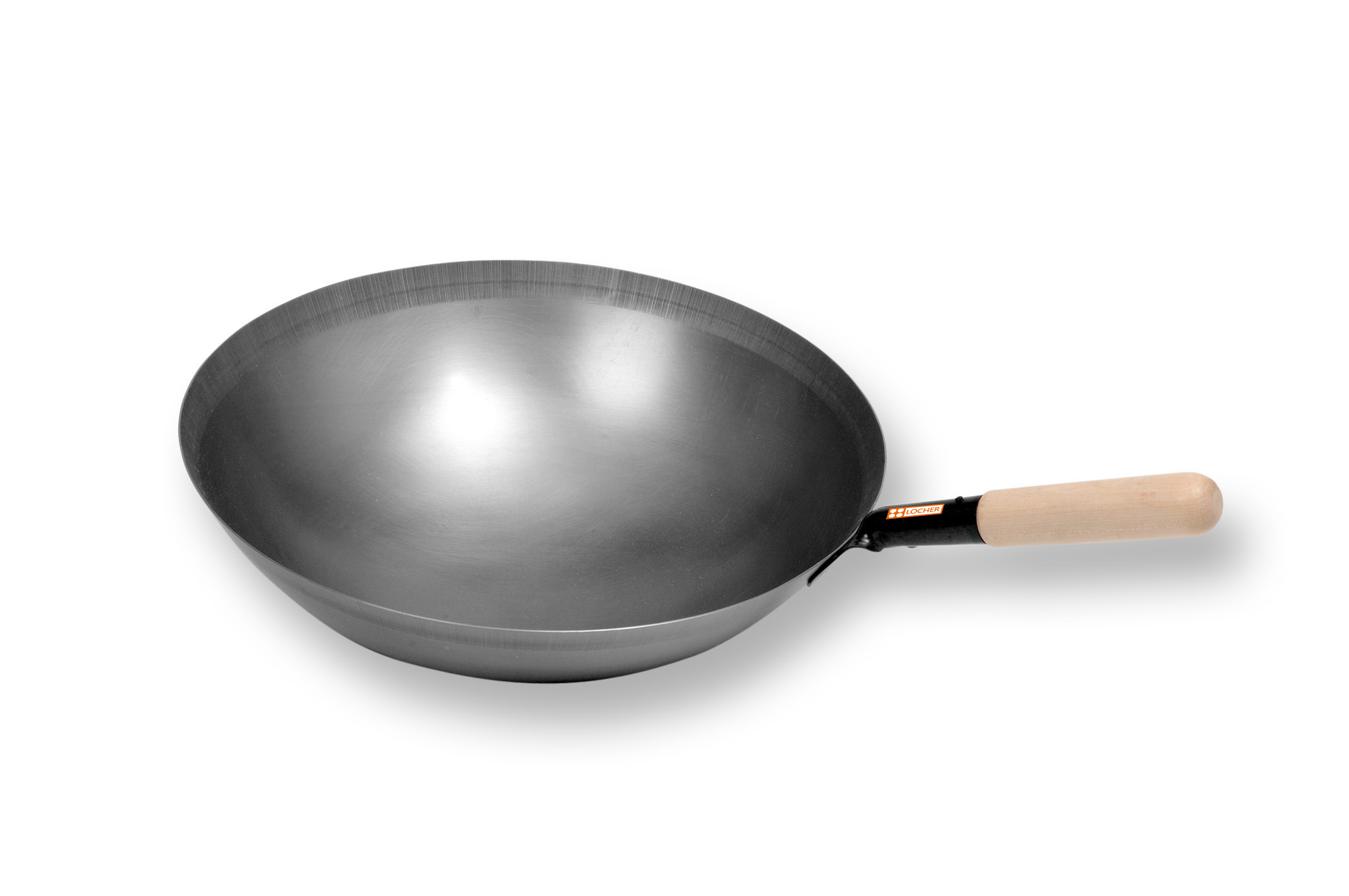 Locher Wok-Pfanne Stahl, 4–5 Liter