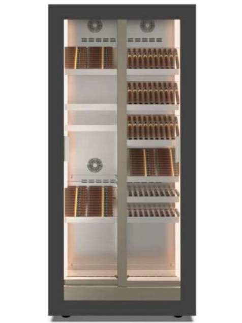 Zigarrenschrank Della Marta Teca H16 – Humidor für 150 bis 800 Zigarren, schmale Bauform