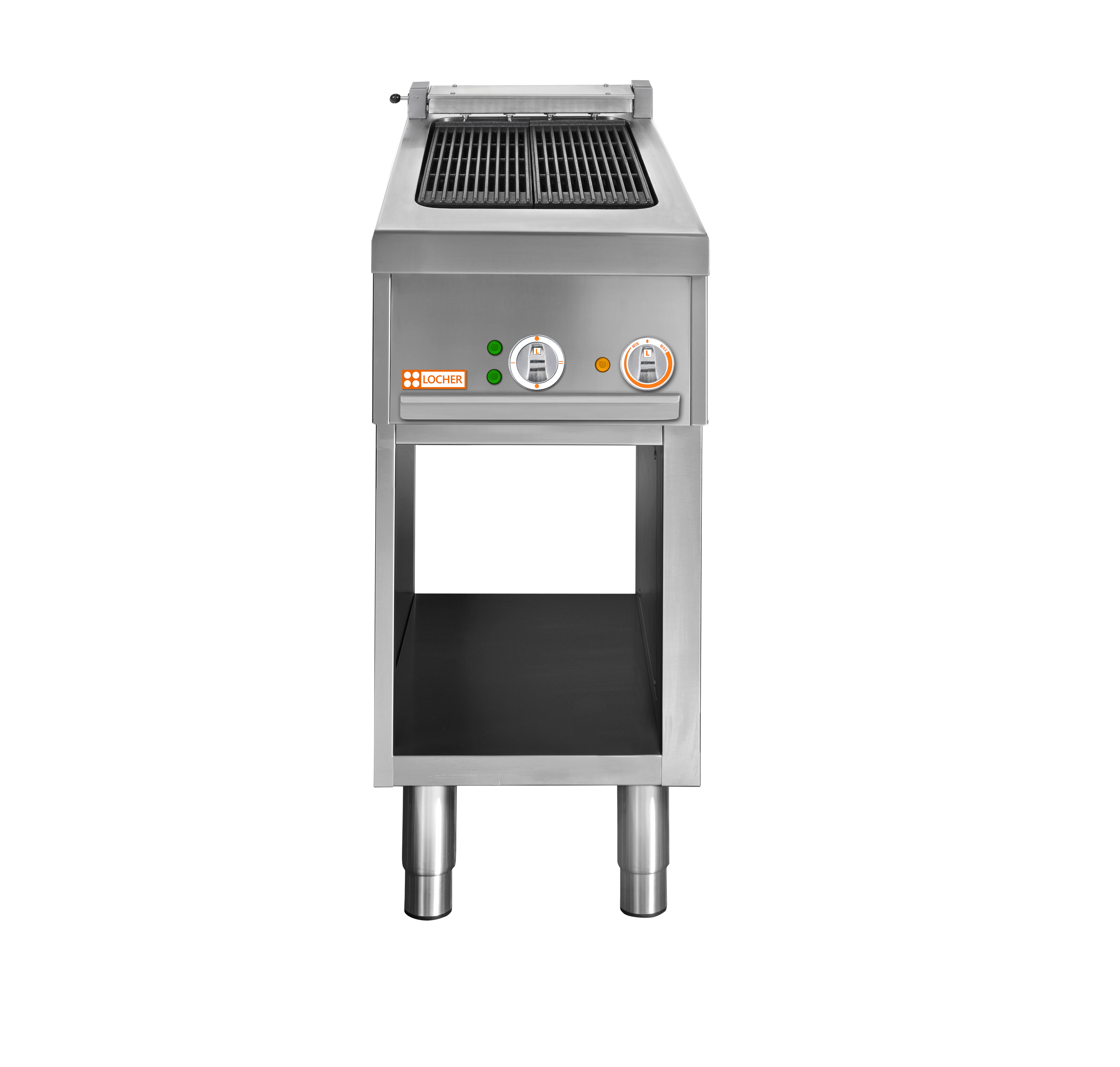 Locher Elektro-Steakgrill Rustica Stand 900B, 400 mm mit Lavastein