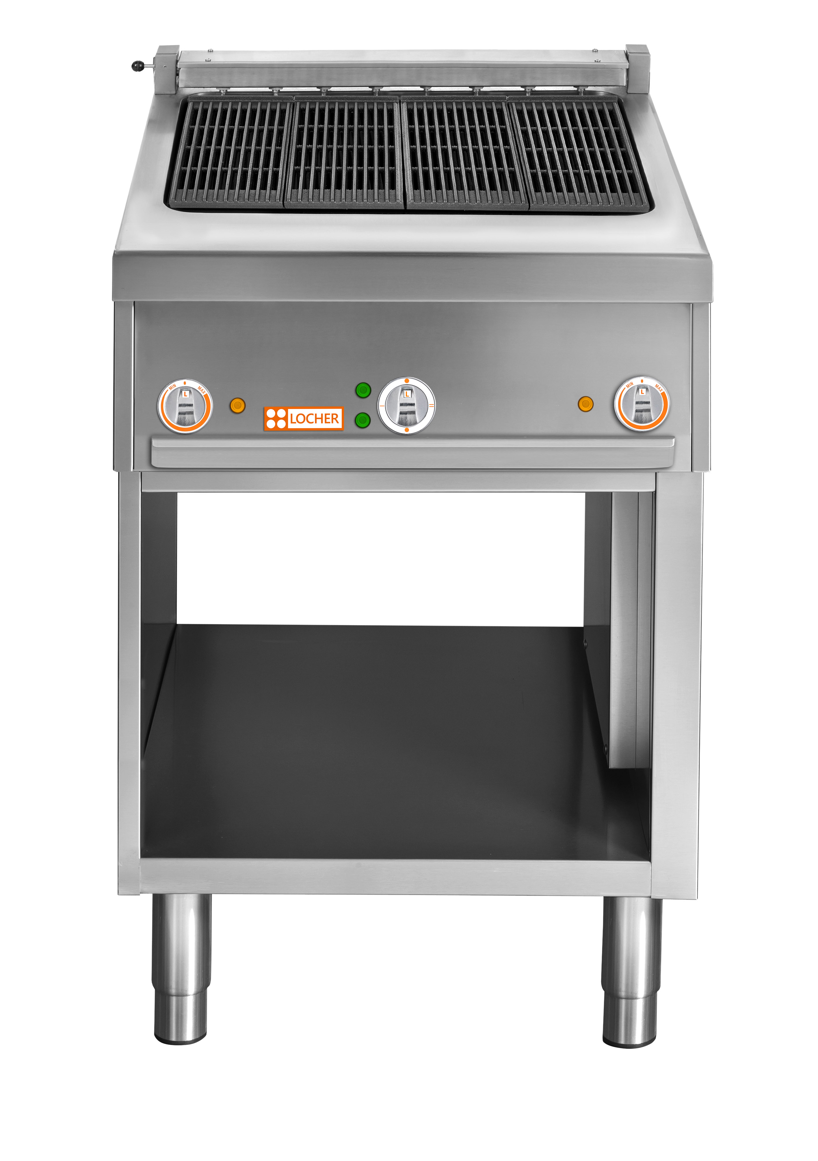 Locher Elektro-Steakgrill Rustica Stand 900B, 700 mm mit Lavastein