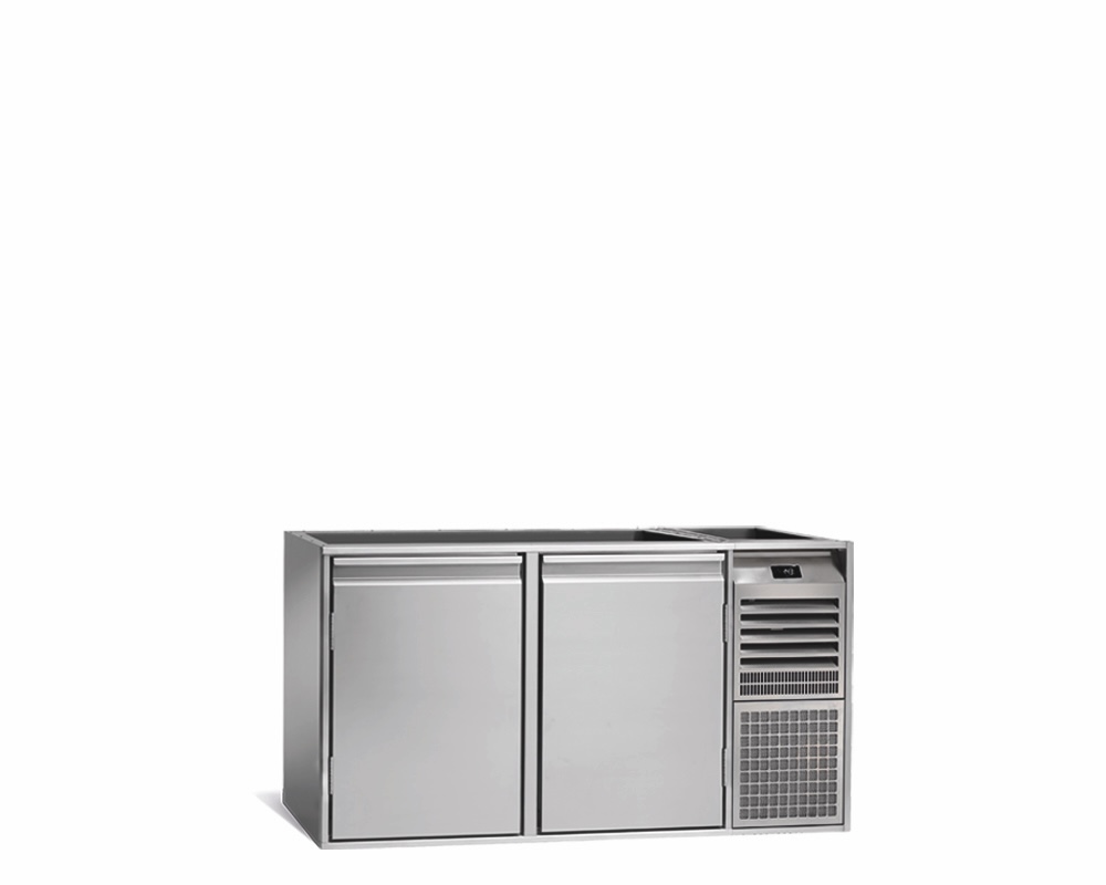 Saladette GN Premium, 2 Türen, H 700 mm, steckerfertig