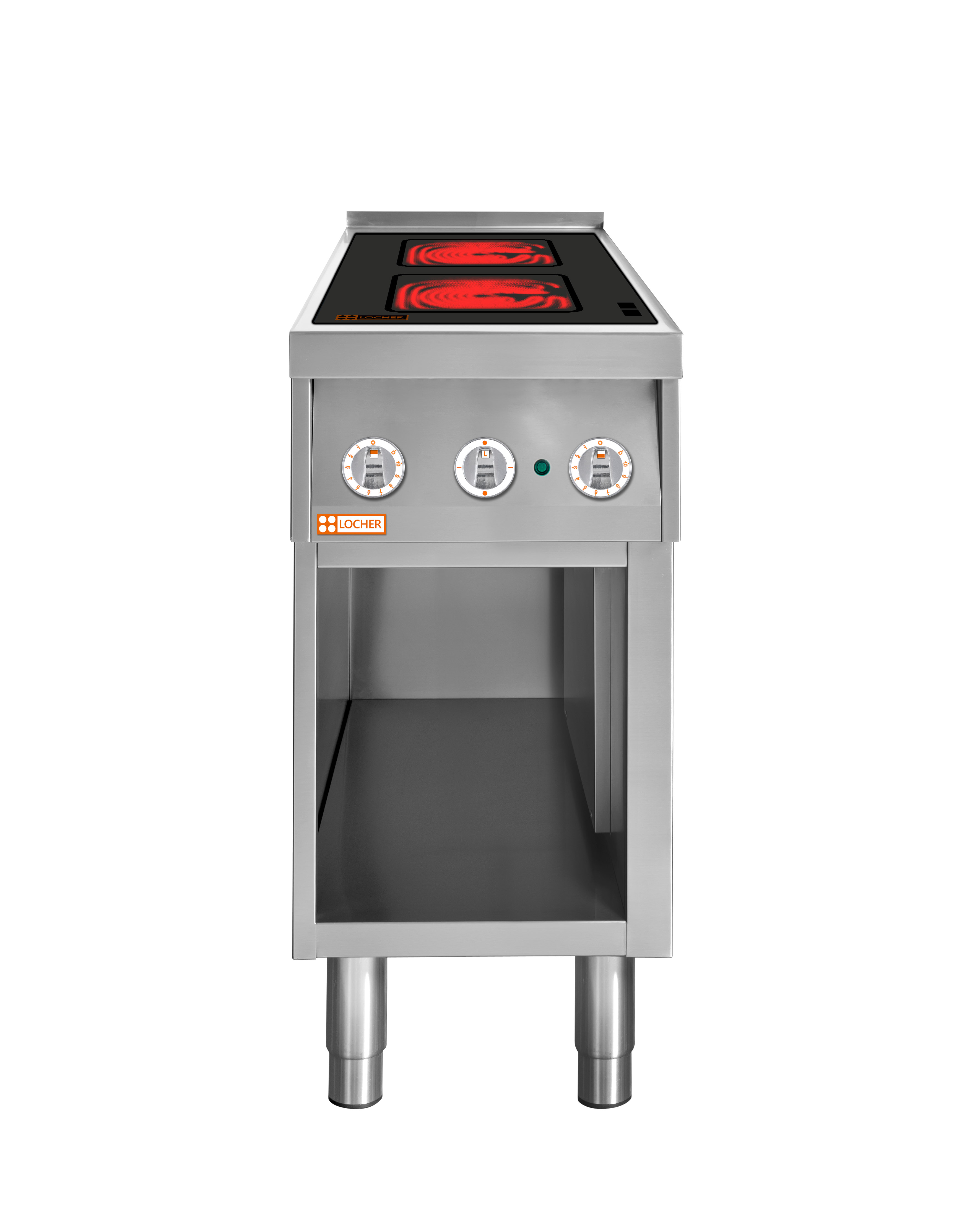 Locher Elektroherd Strahlheizkörper Stand 850, 2 Kochstellen à 4 kW