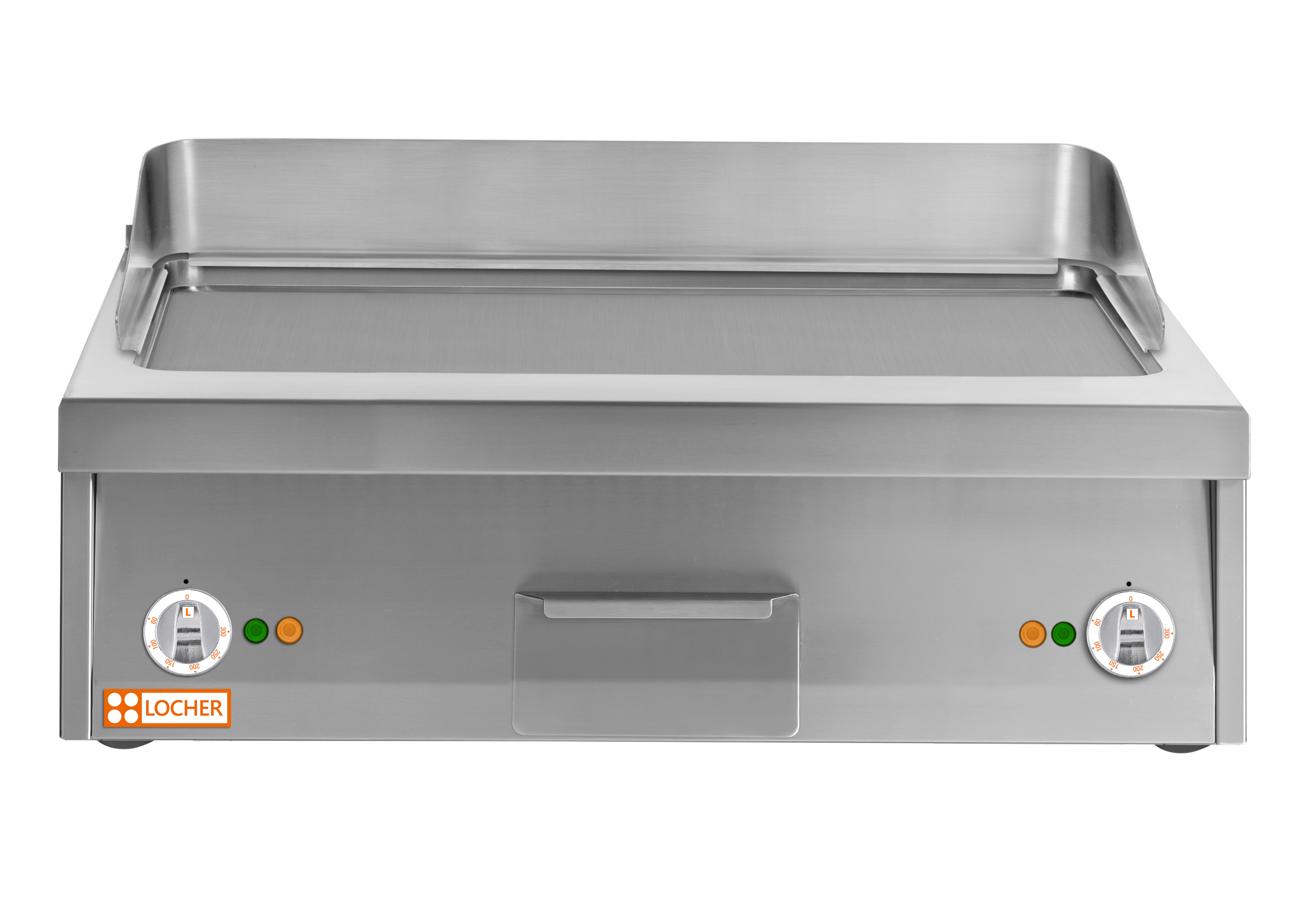 Locher Elektro-Bratplatte 800 Flex 600, Stahl, glatt