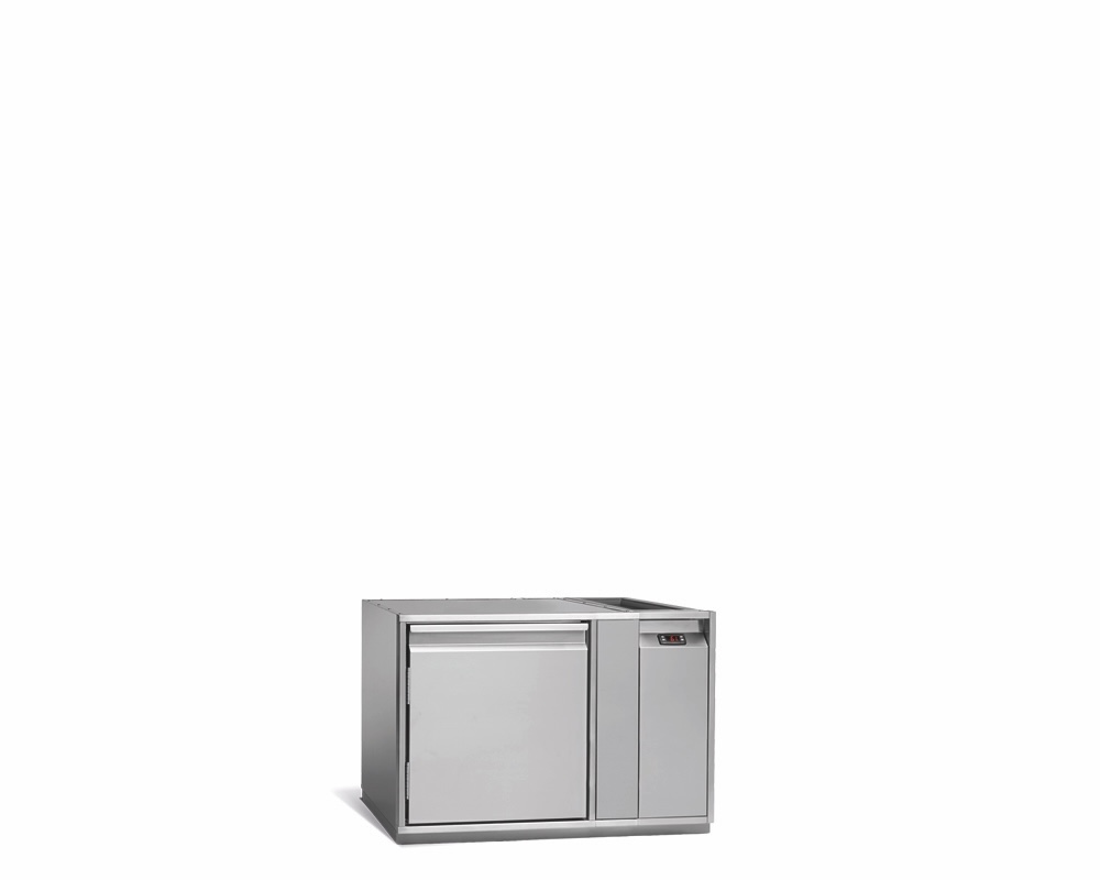 Getränkekühltisch AT, 1 Tür, H 480 × T 680 mm, zentralgekühlt