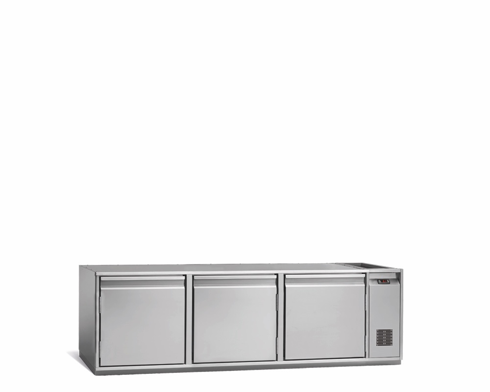 Tiefkühlunterbau GN Premium, 3 Türen, H 520 mm, zentralgekühlt