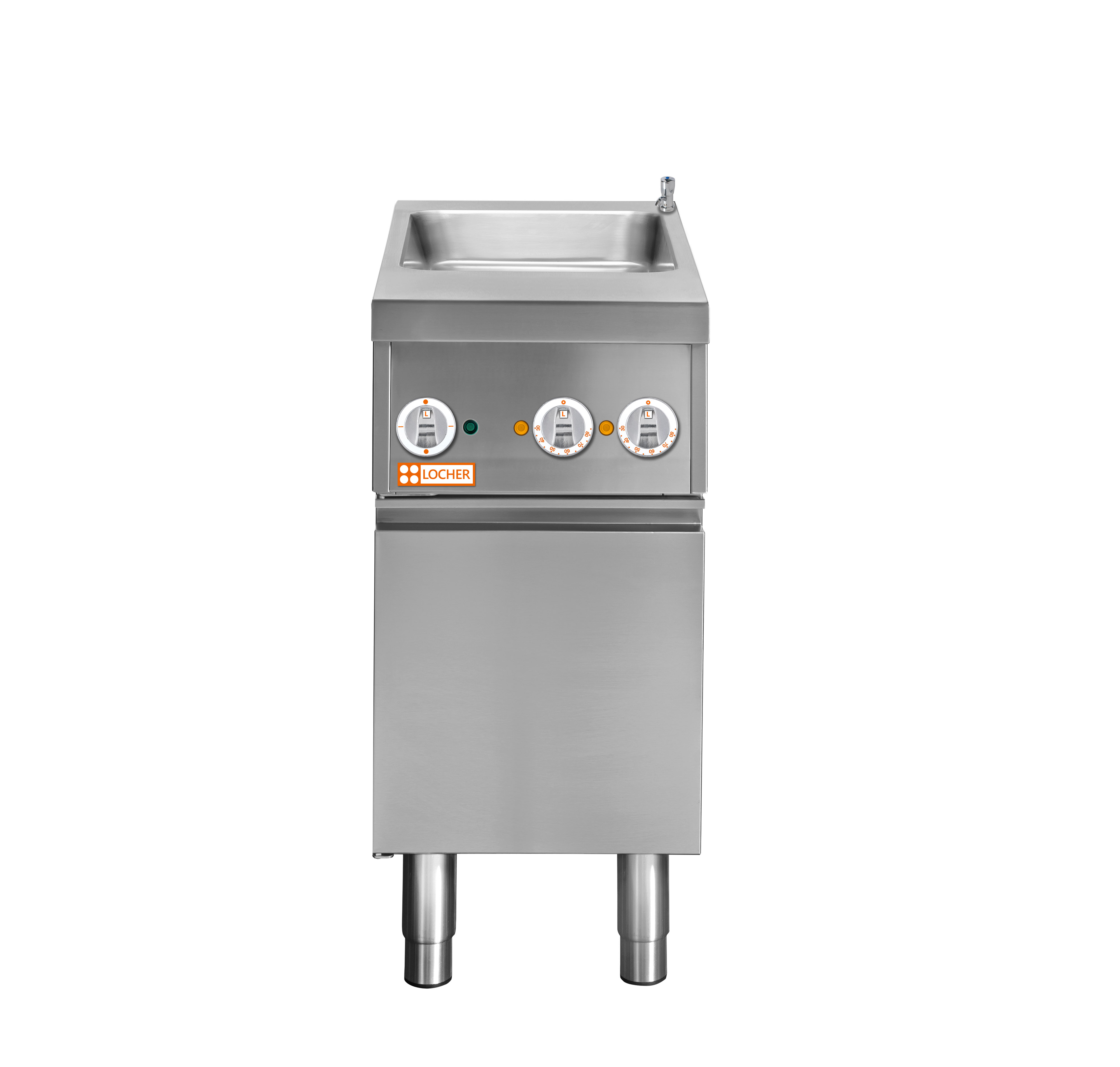 Locher Elektro-Wasserbad Stand 900B, GN 1/1 mit Teller-Wärmeschrank